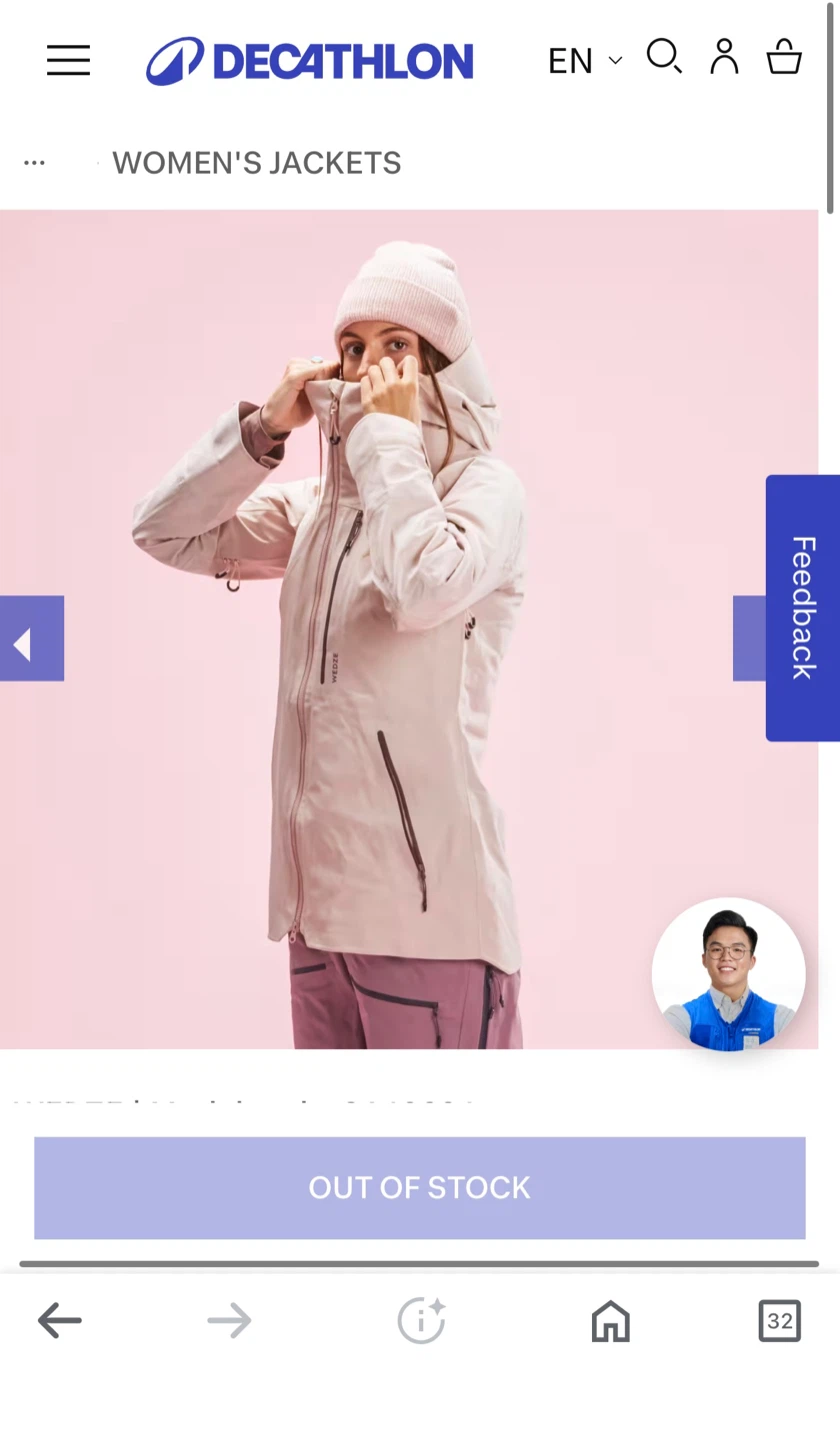 Decathlon pink ski jacket - photo 2