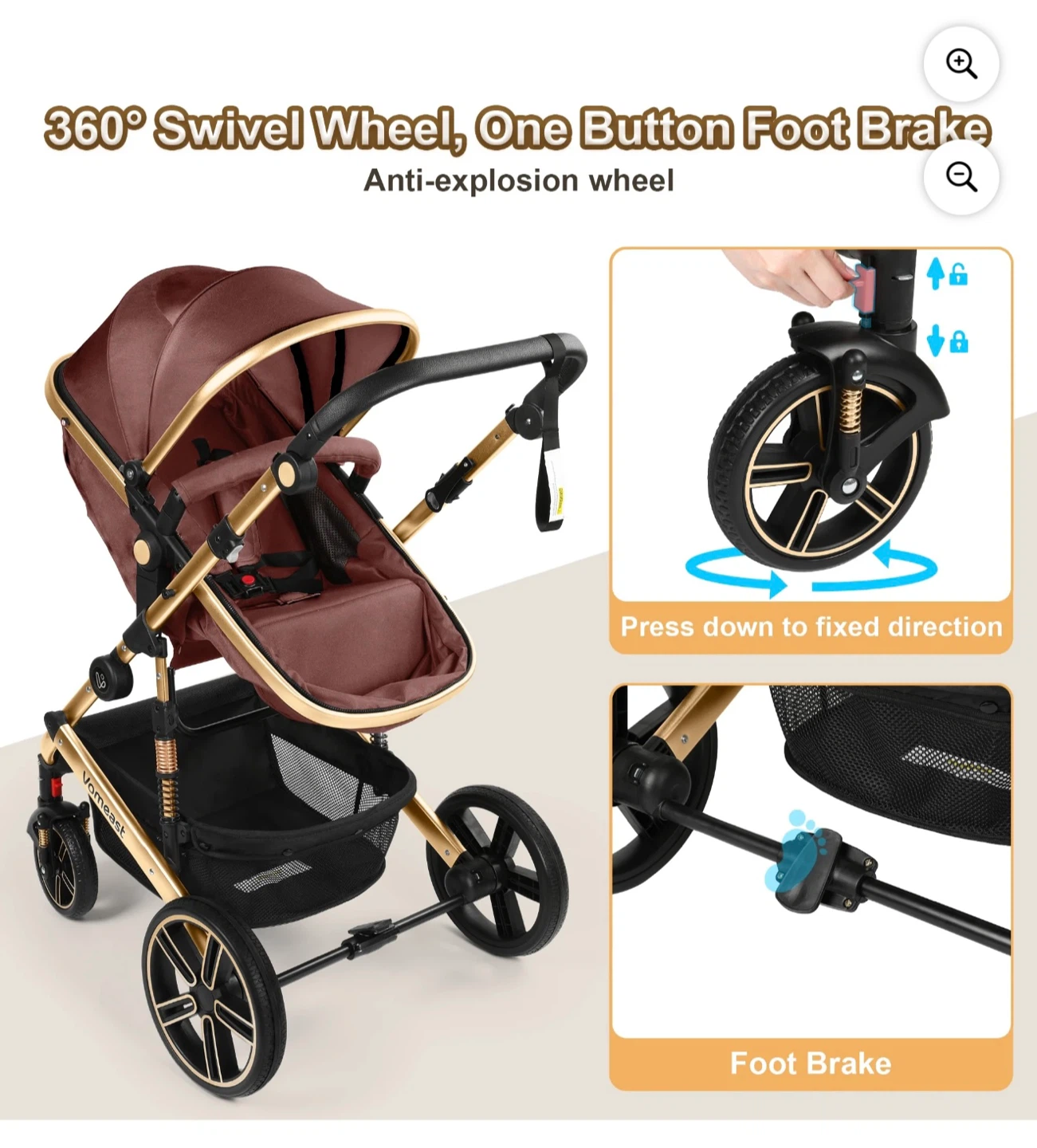 Vomeast Multifunctional Baby Stroller - photo 5