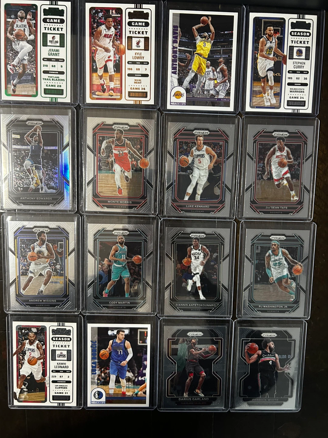 NBA Prizm Basketball Cards Lot