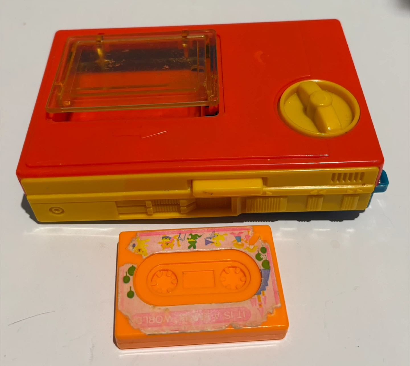 Rare Vintage 1982 Blue Box Wind-Up Musical Toy Walkman Working - photo 4