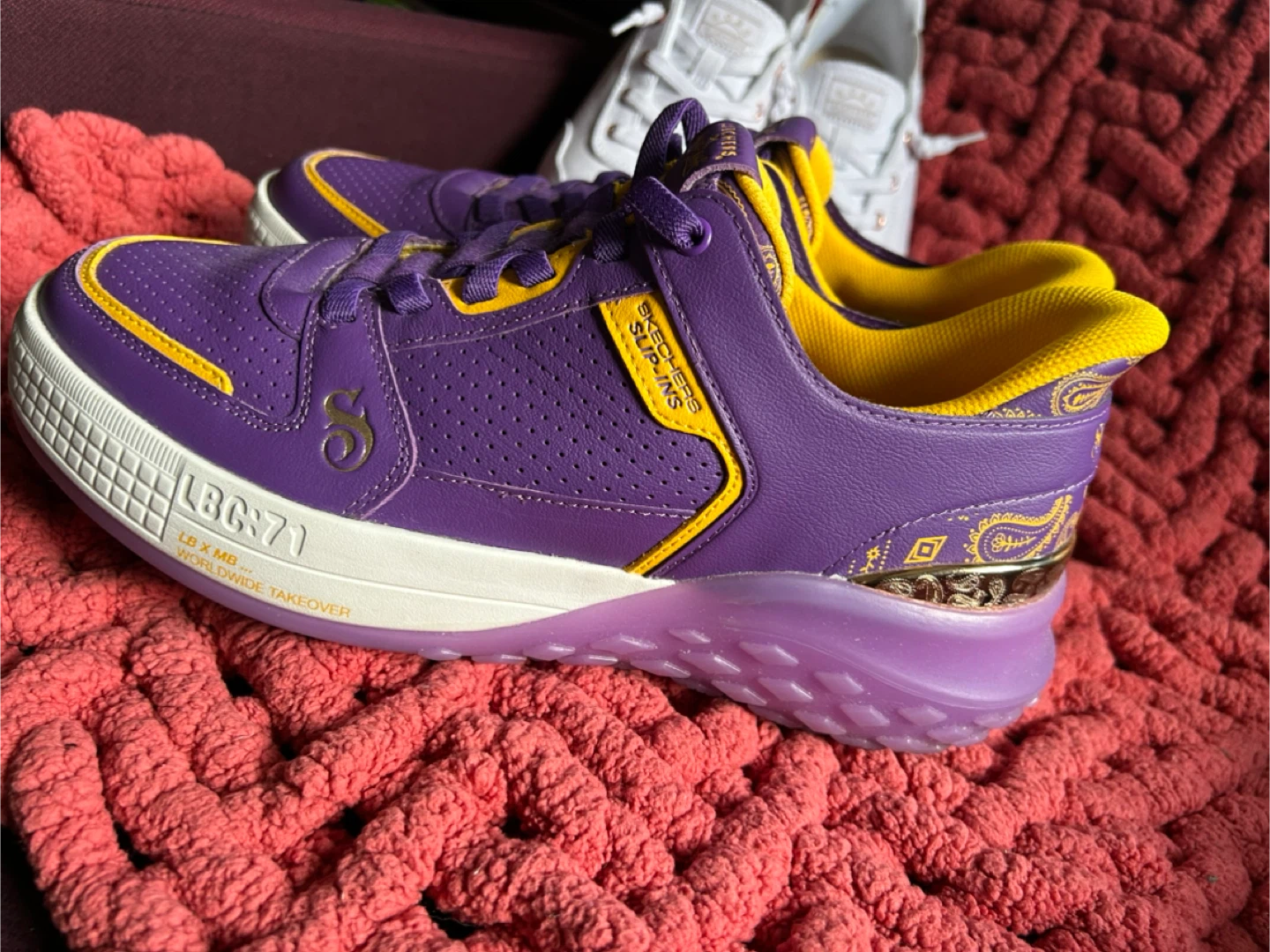Skechers x Snoop Dogg "Snoop's Shuffle" Purple & Yellow Sneakers