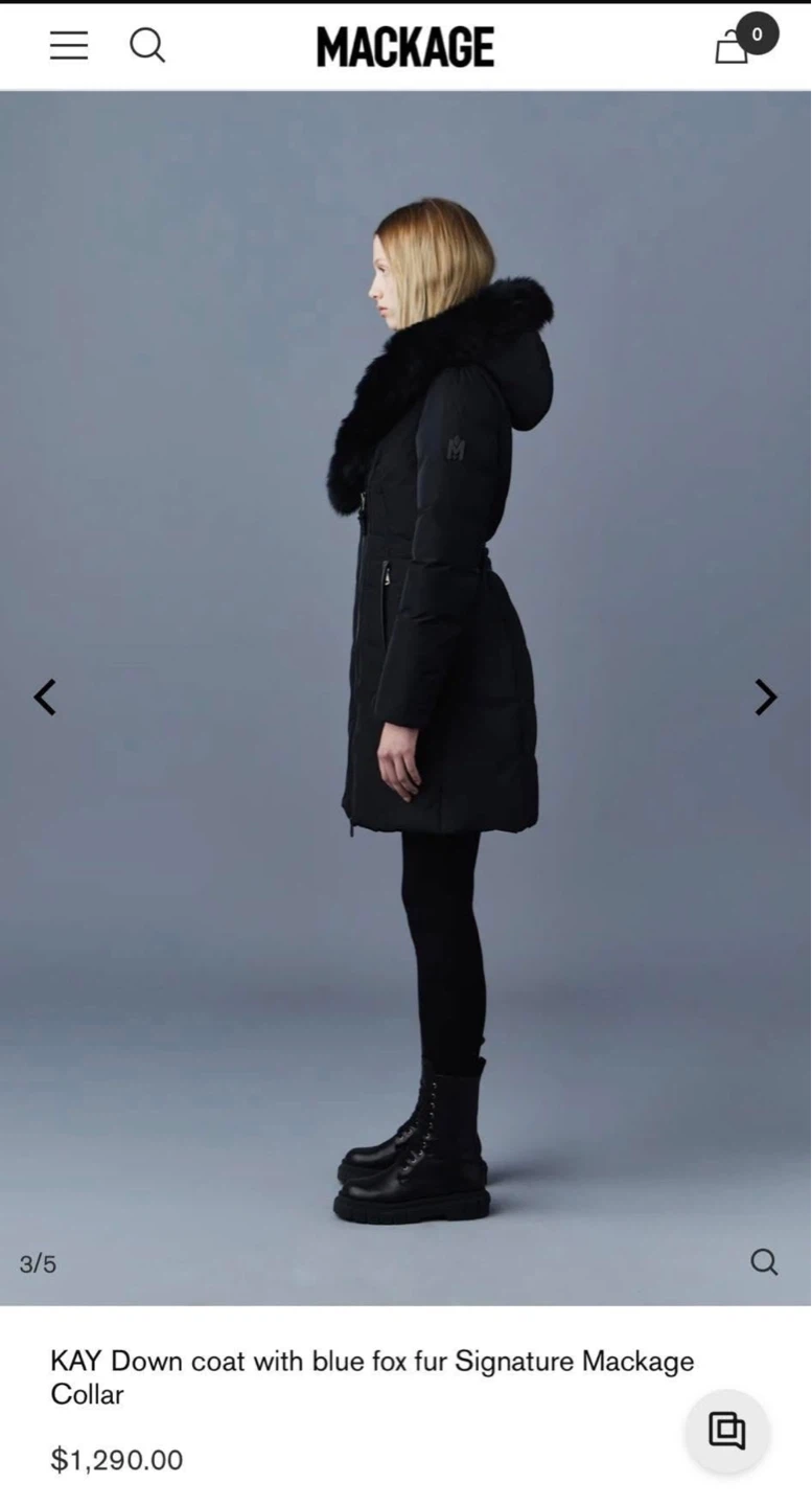 MACKAGE KAY Down Coat with Fox Fur Collar - photo 2