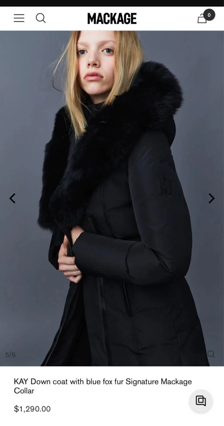 MACKAGE KAY Down Coat with Fox Fur Collar - photo 4