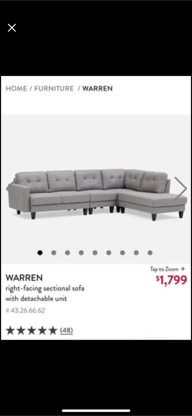 Warren structube Couch for sale - photo 5