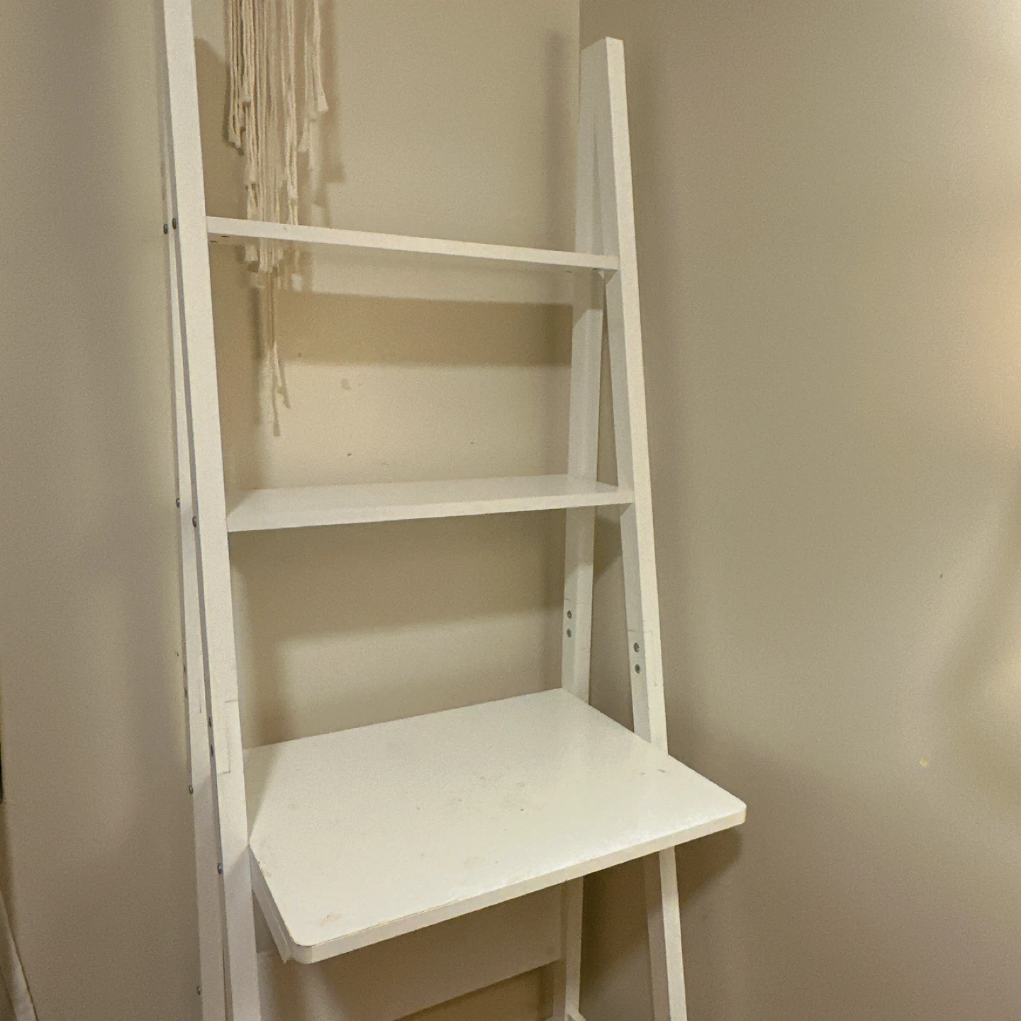 White Ladder Desk with Shelves - photo 3