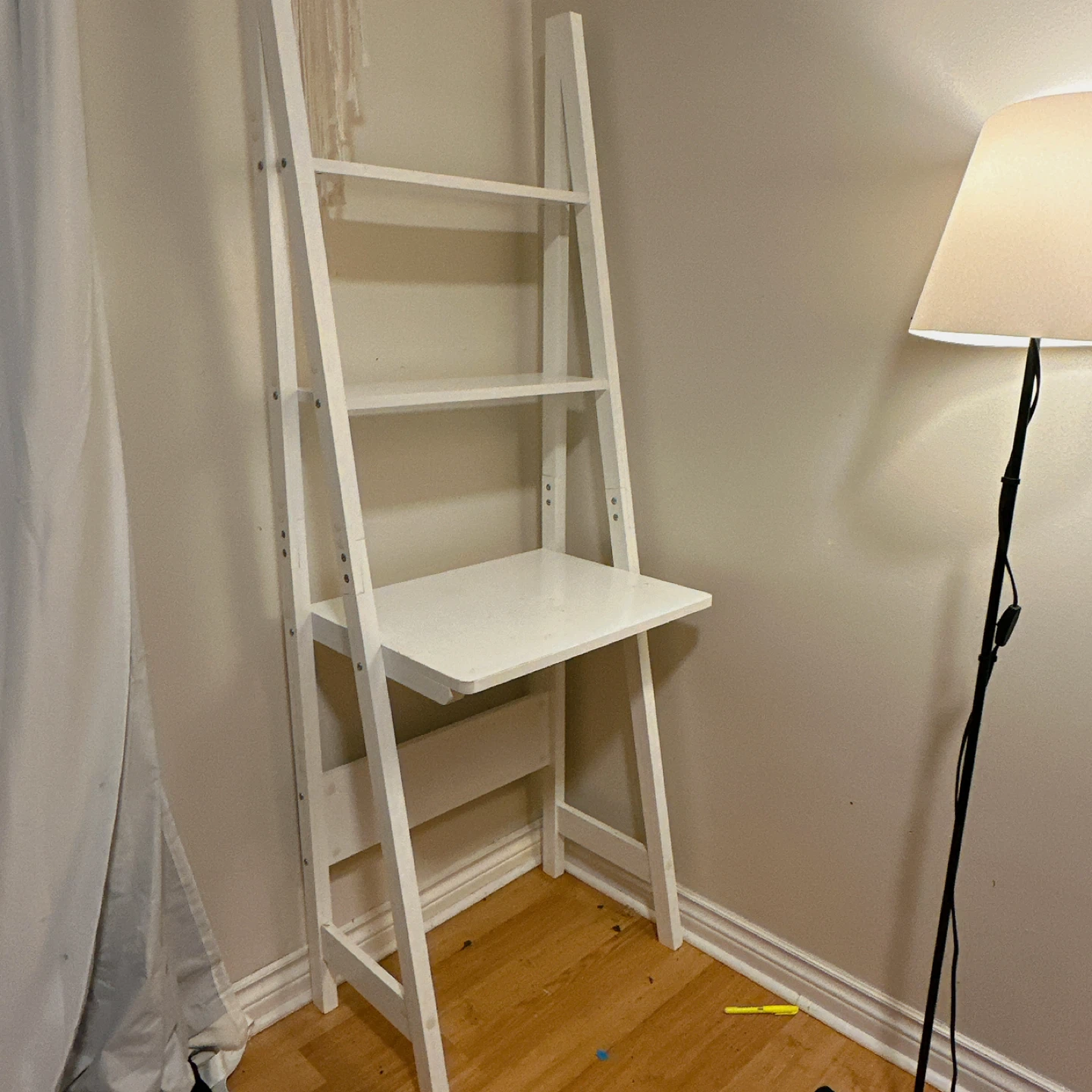White Ladder Desk with Shelves - photo 4