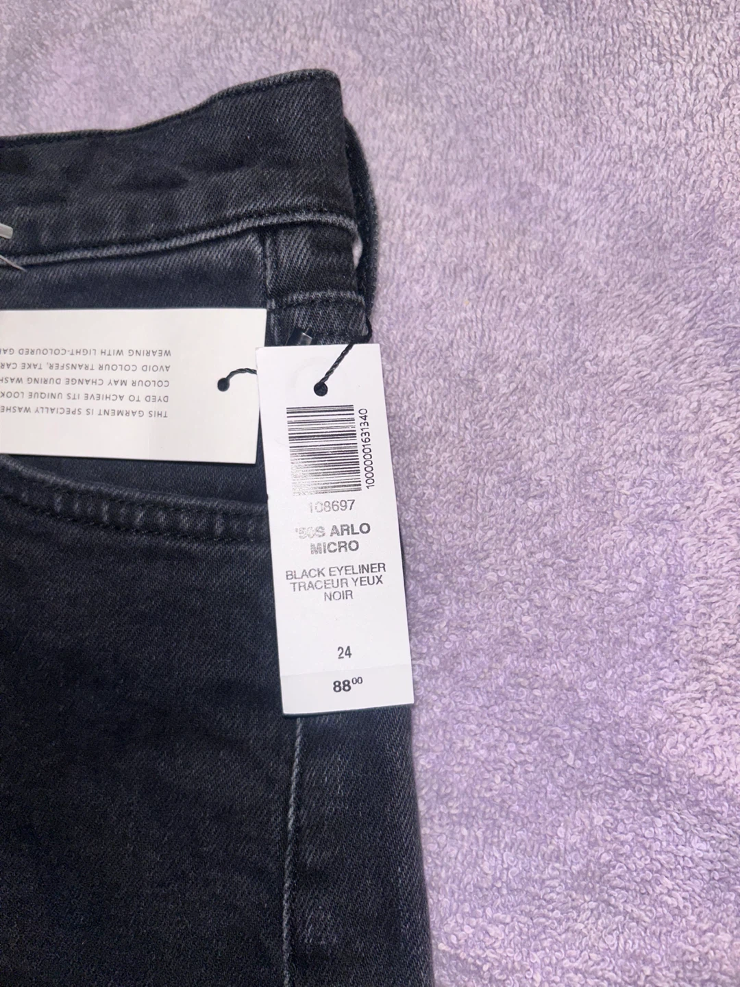 aritzia black denim shorts - photo 2