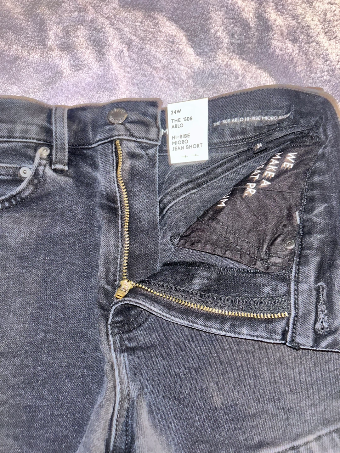 aritzia black denim shorts - photo 3