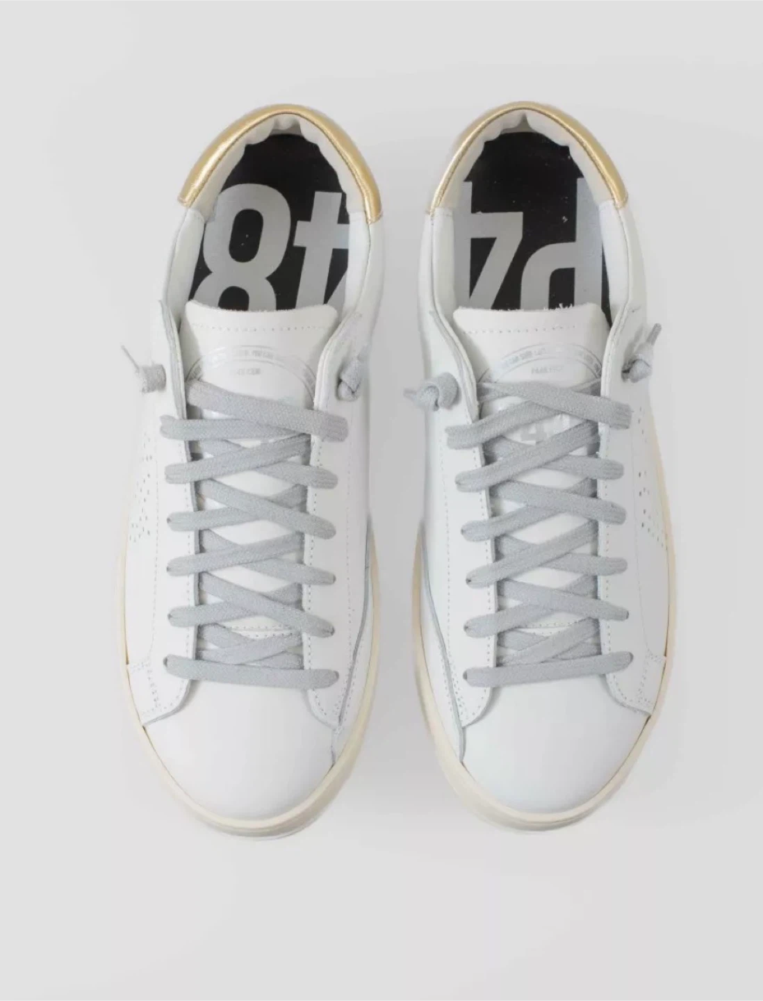 P448 John Sneakers White Leather Gold Accent - photo 2