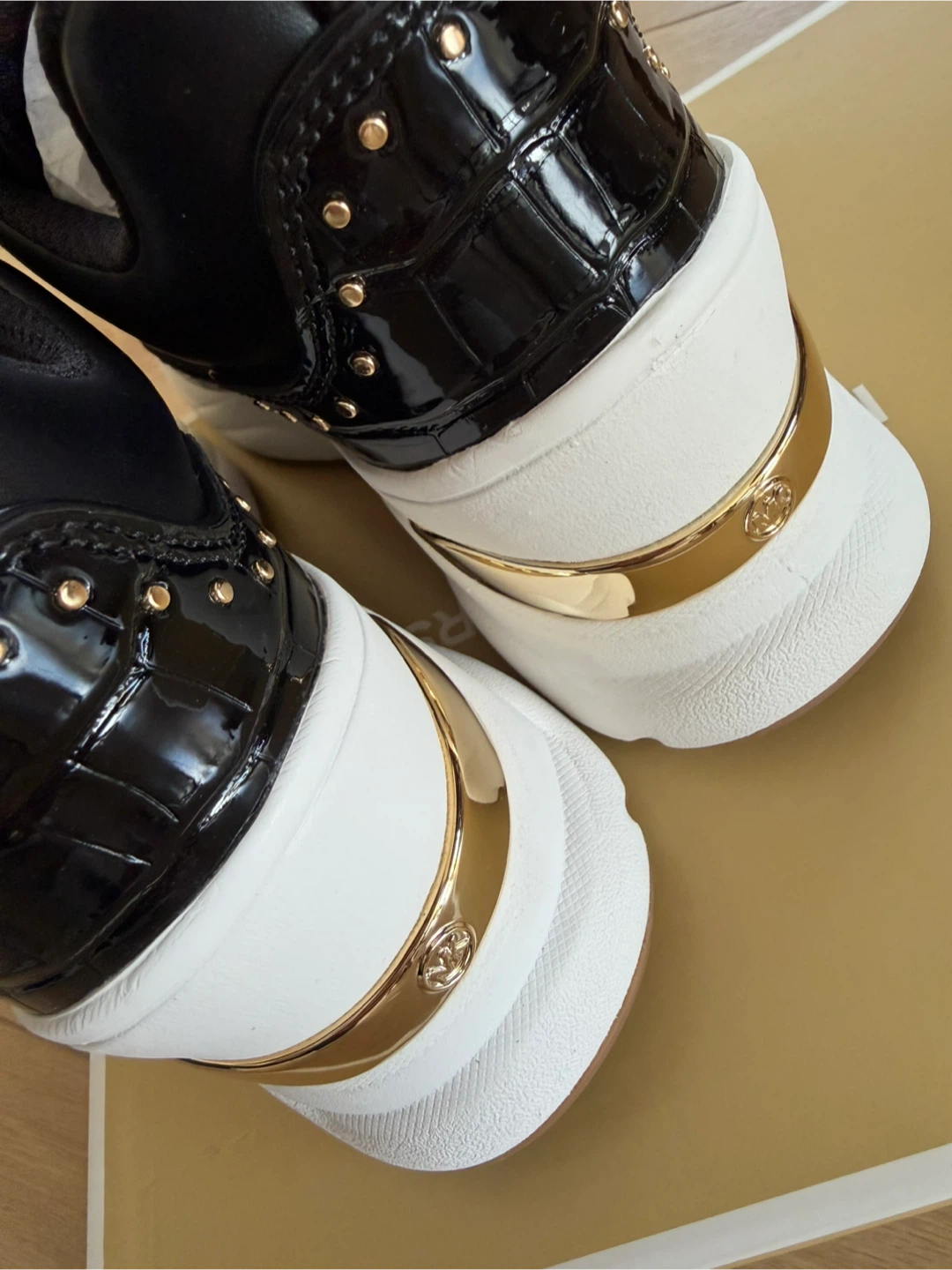 Michael Kors Black Leopard Studded Sneakers - photo 4