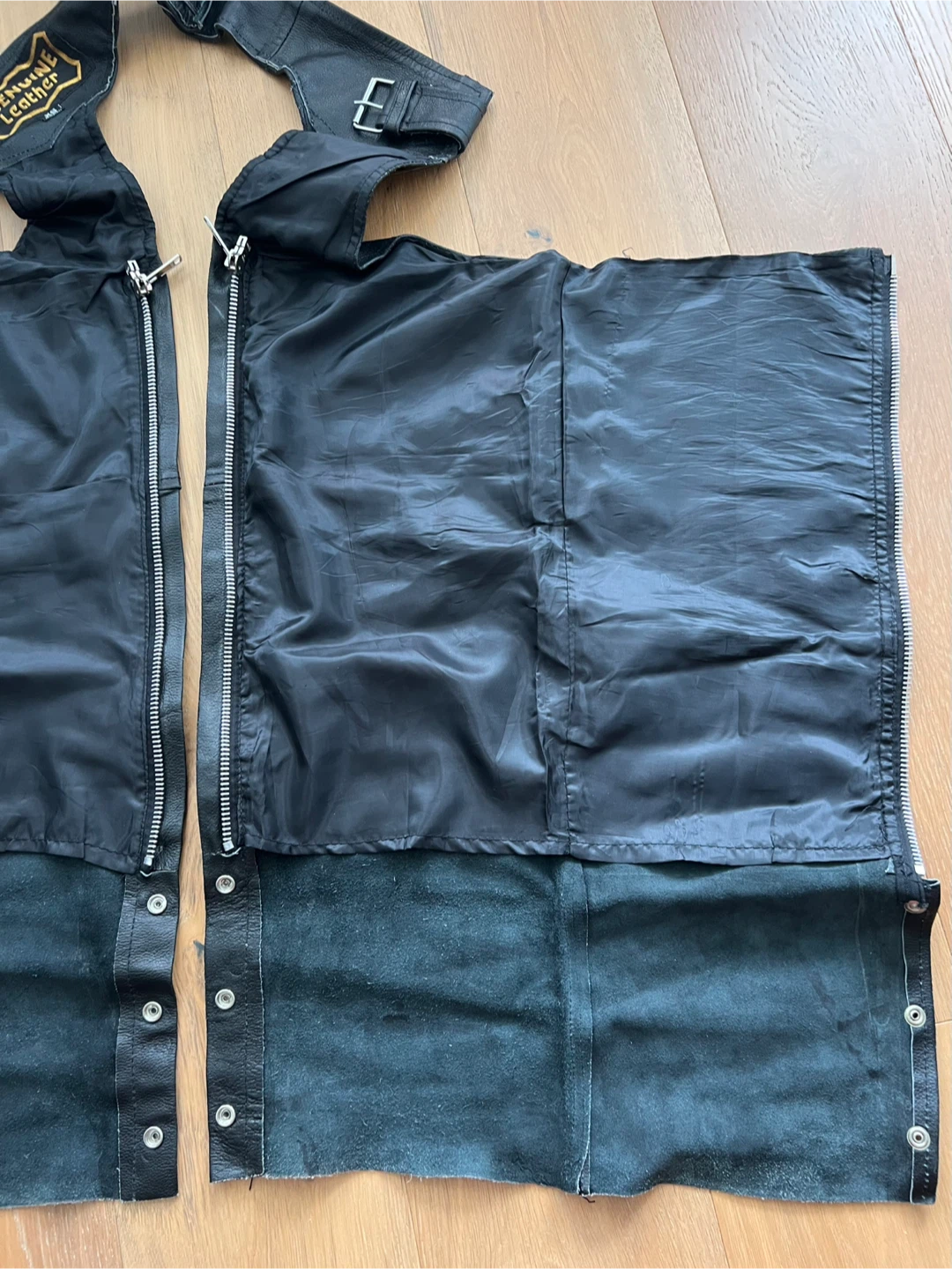 Genuine Leather Motorcycle Chaps - Size XS - photo 2