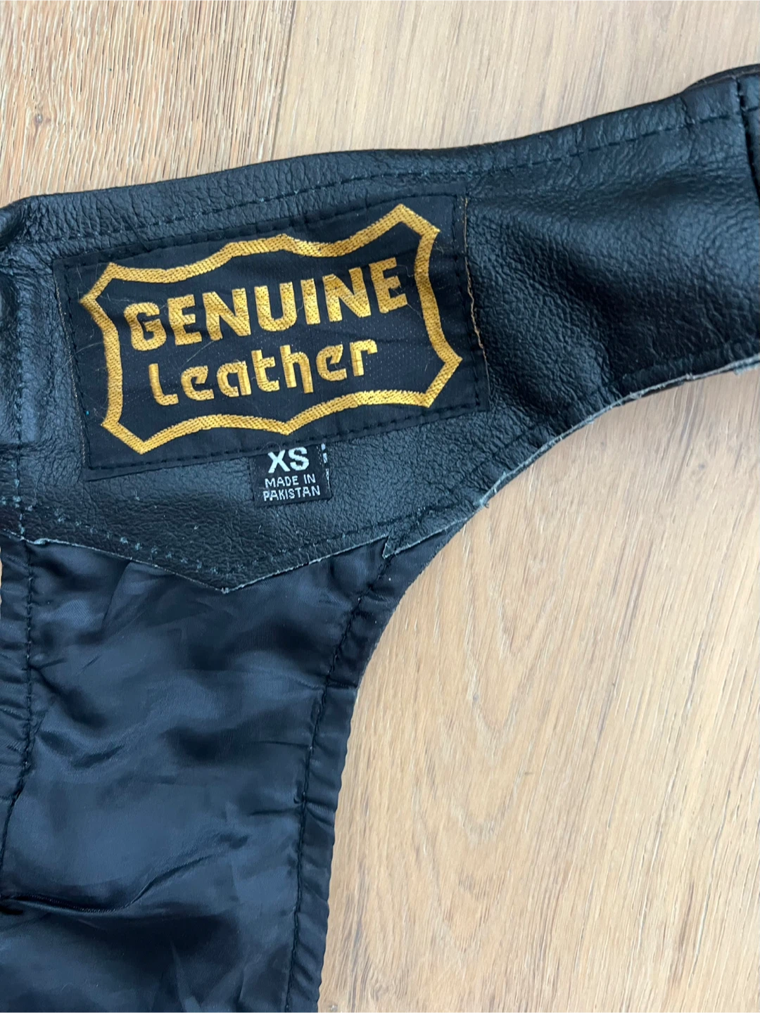 Genuine Leather Motorcycle Chaps - Size XS - photo 3