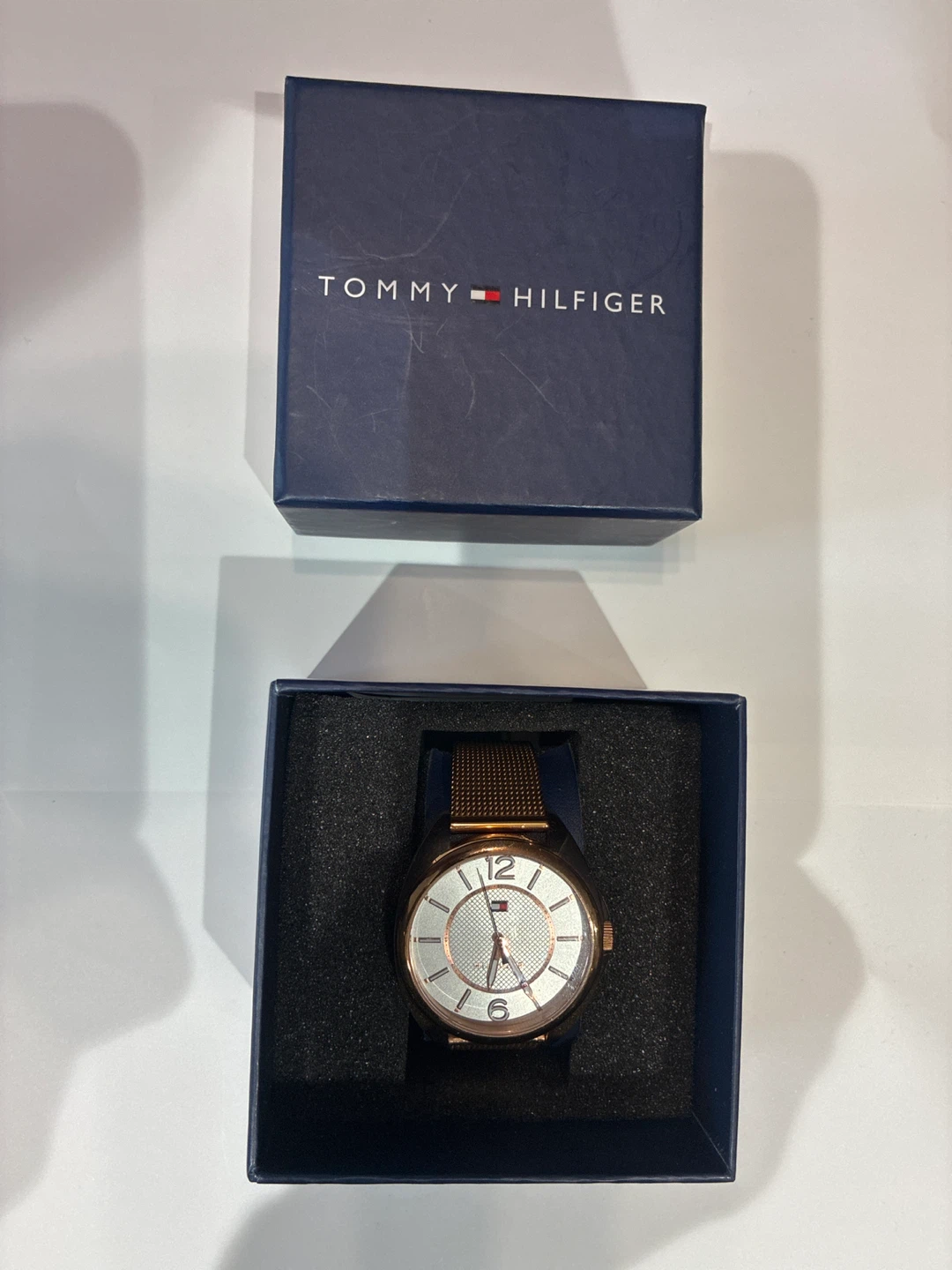 Tommy Hilfiger Rose Gold Mesh Band Watch