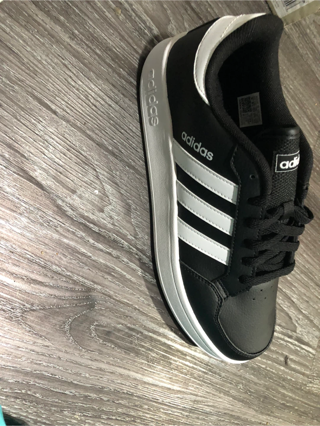 Adidas Breaknet Shoes - Black/White, Size 9