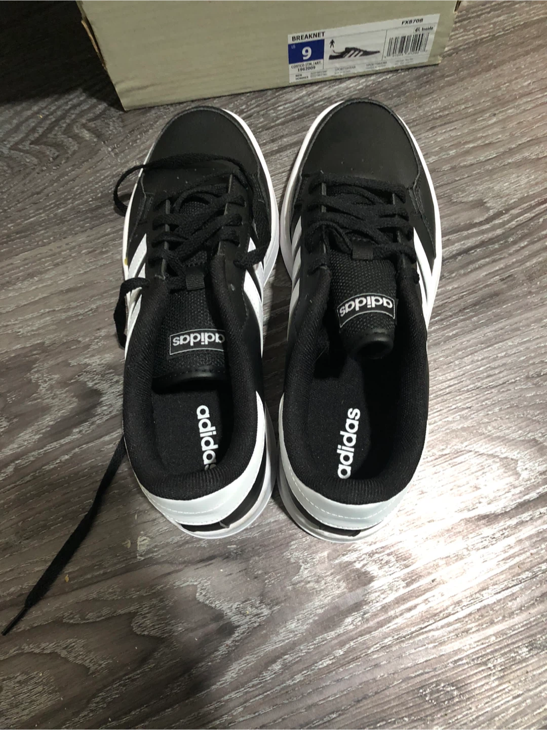 Adidas Breaknet Shoes - Black/White, Size 9 - photo 2