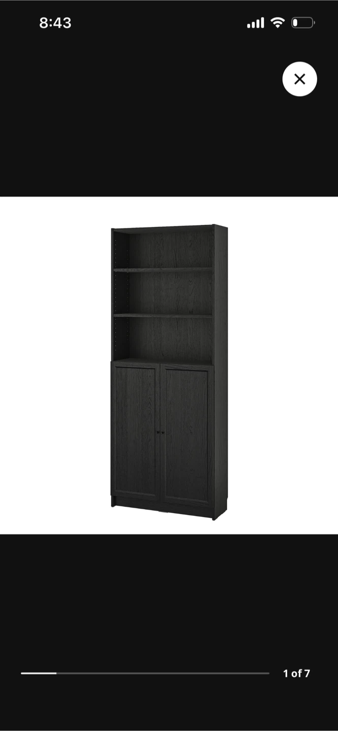 Ikea Billy Bookcase with Doors