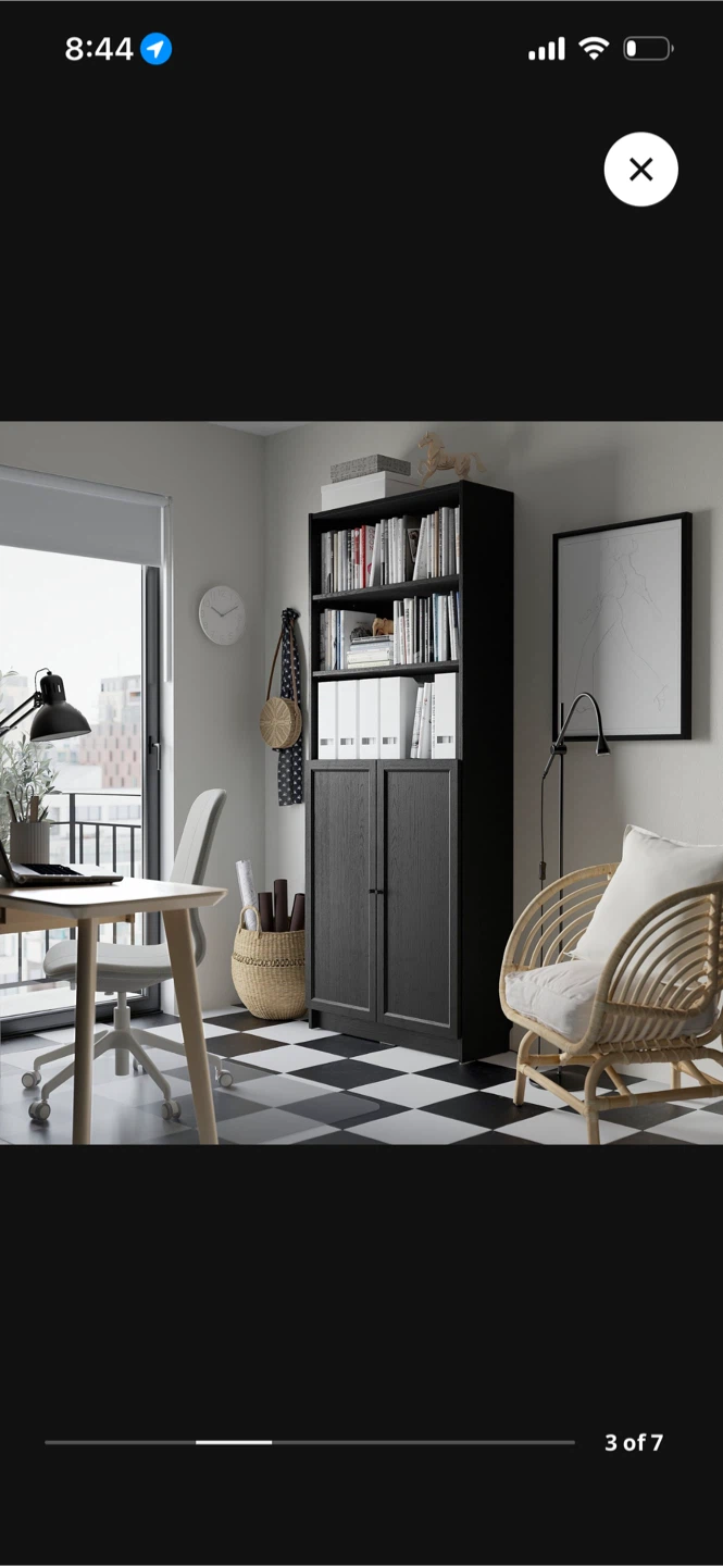 Ikea Billy Bookcase with Doors - photo 2
