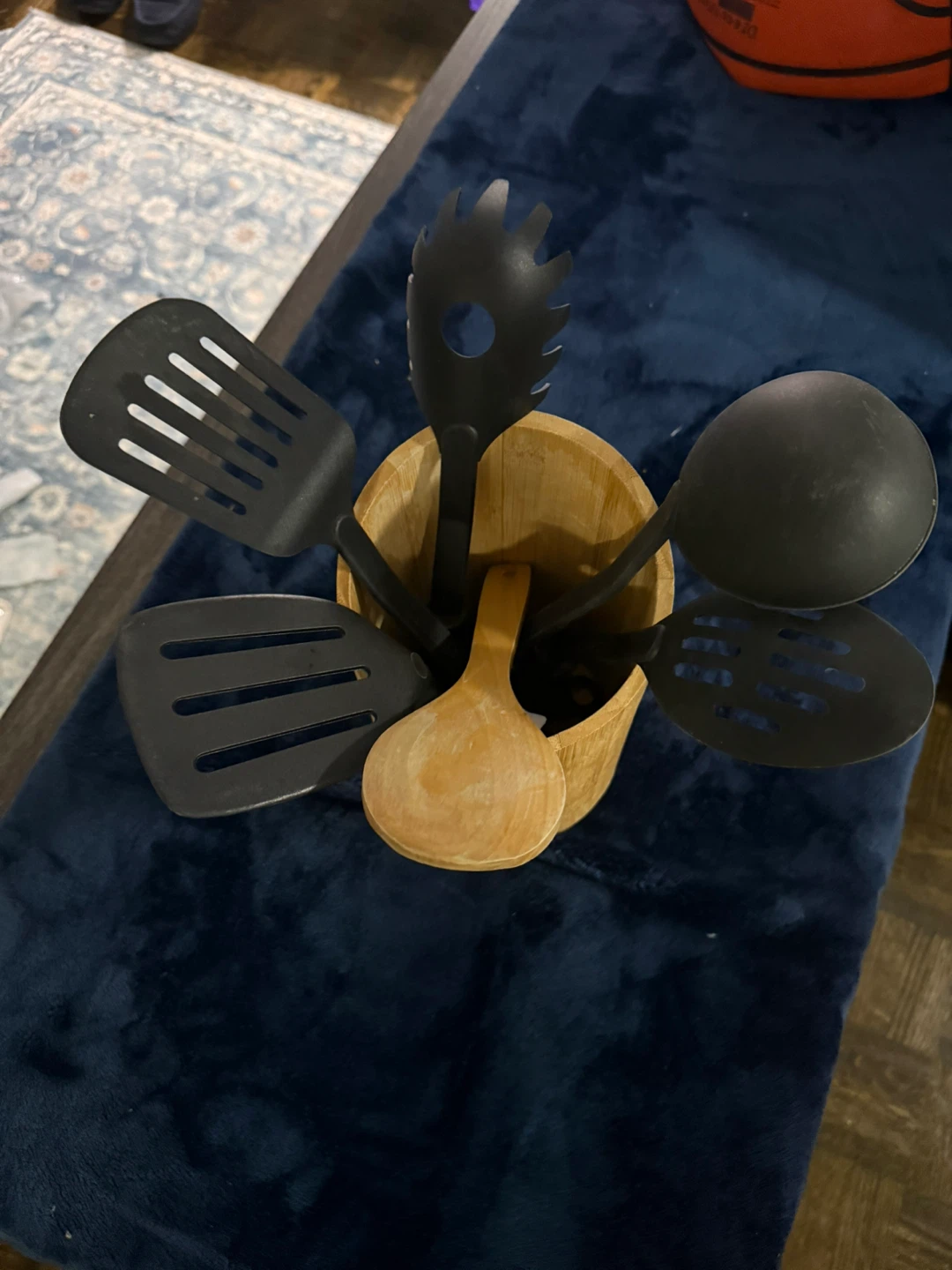 Utensil Set with Bamboo Holder - photo 2