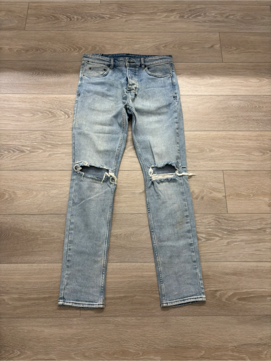 Ksubi light wash distressed denim jeans