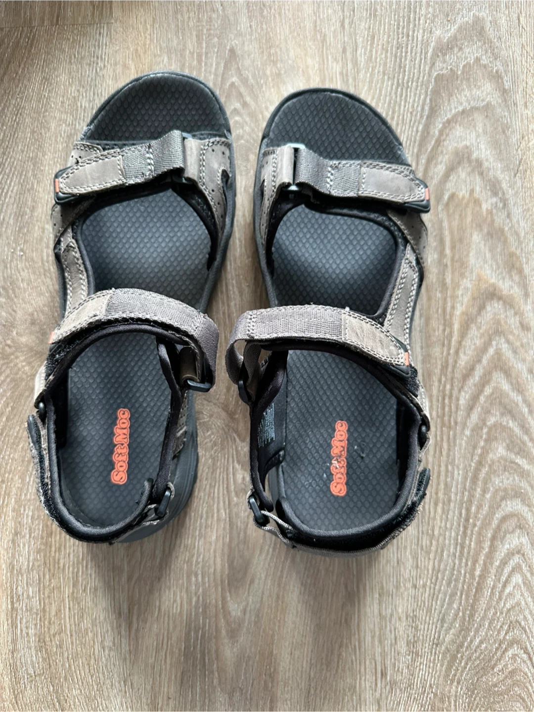 SoftMoc "Barney-Grey" Sandals Size 12