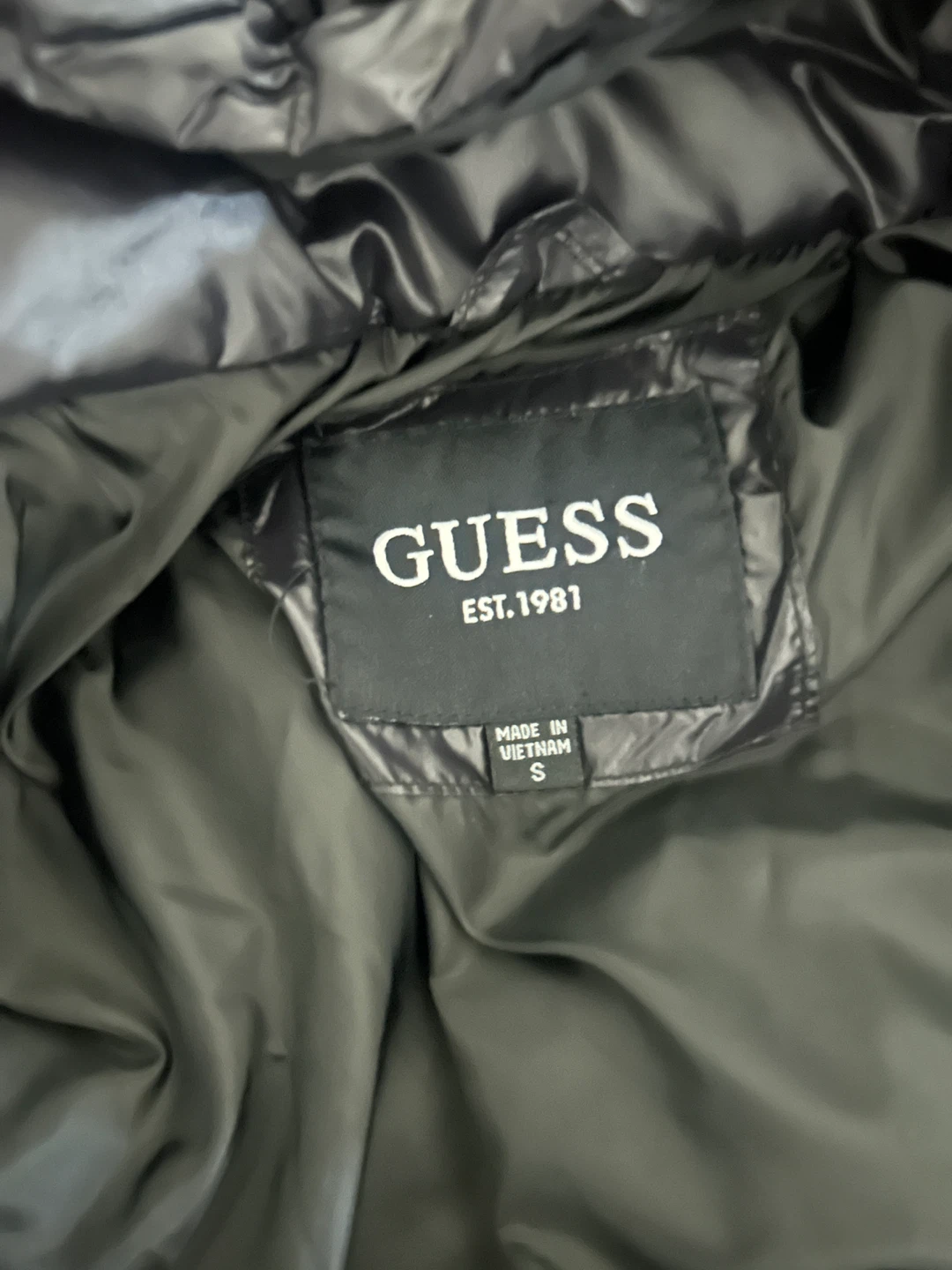 Guess Puffer Jacket - Black - Size S - photo 4