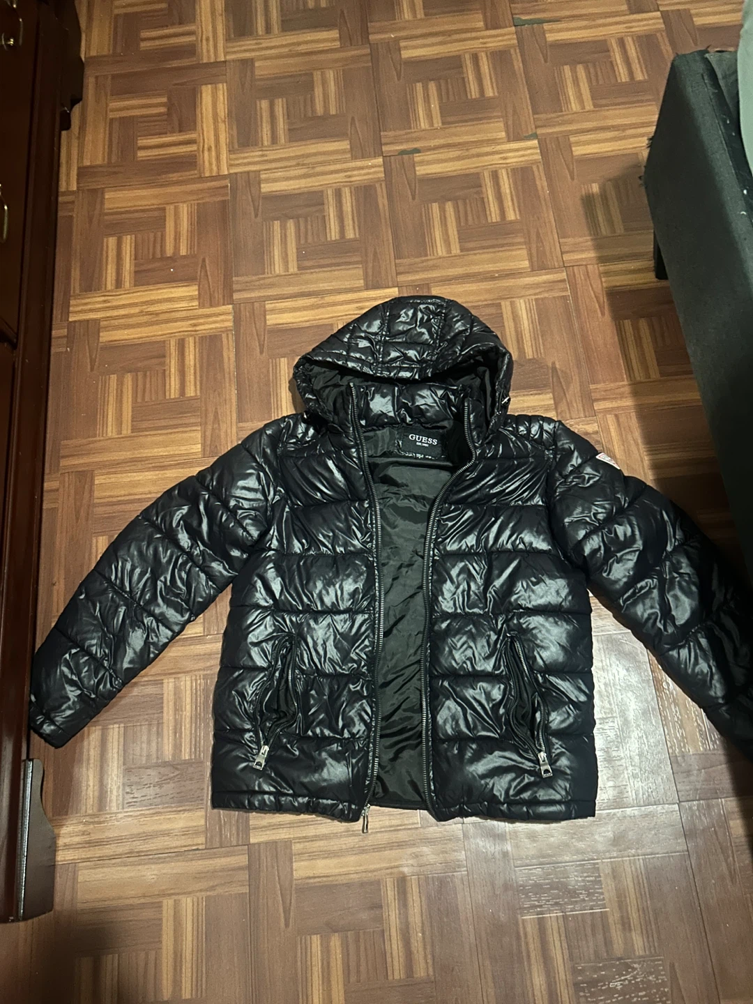 Guess Puffer Jacket - Black - Size S - photo 2
