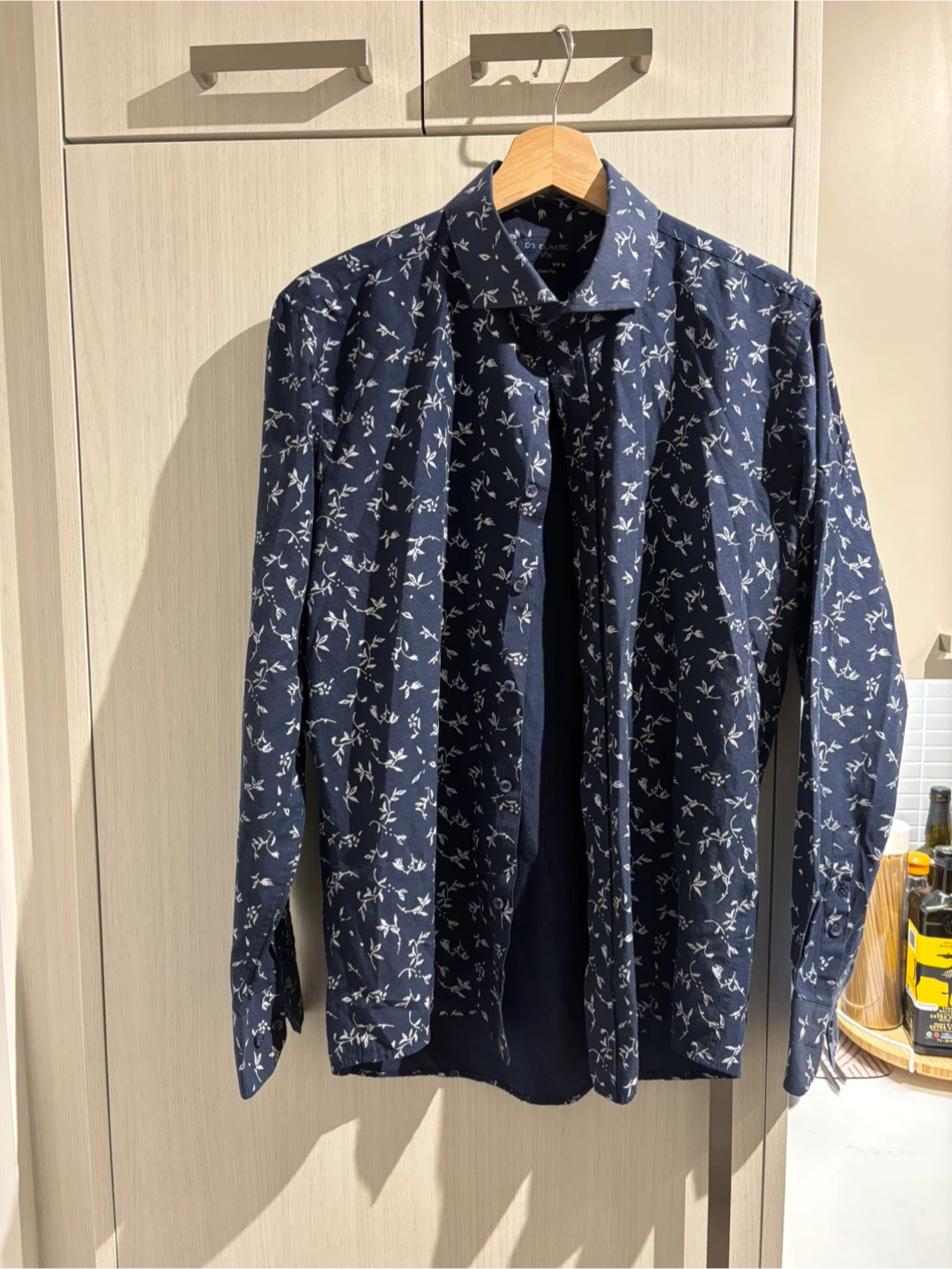 D’S Classic Navy Floral Button-Up Shirt