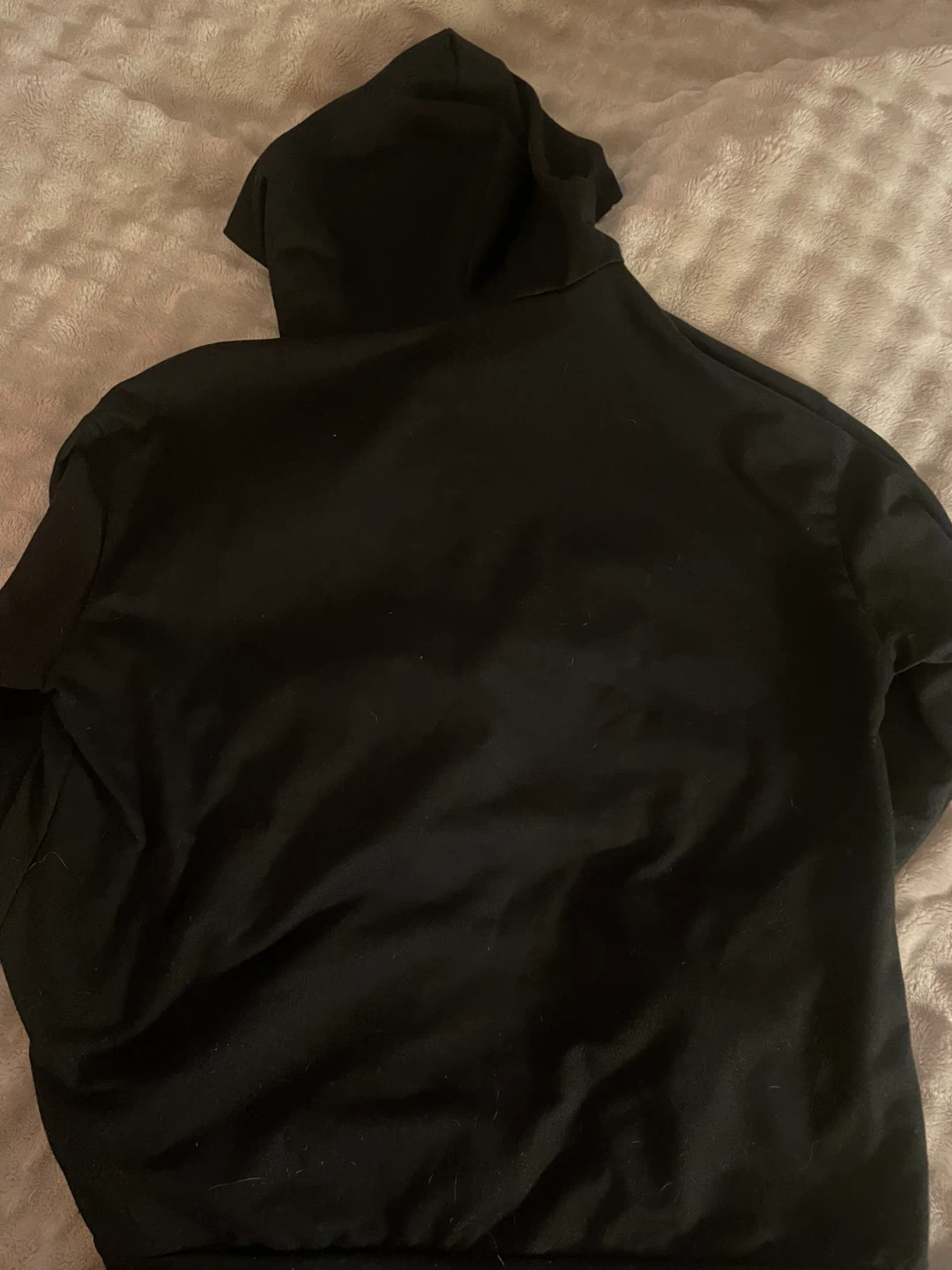 Black Skull Print Zip-Up Hoodie Size M - photo 2