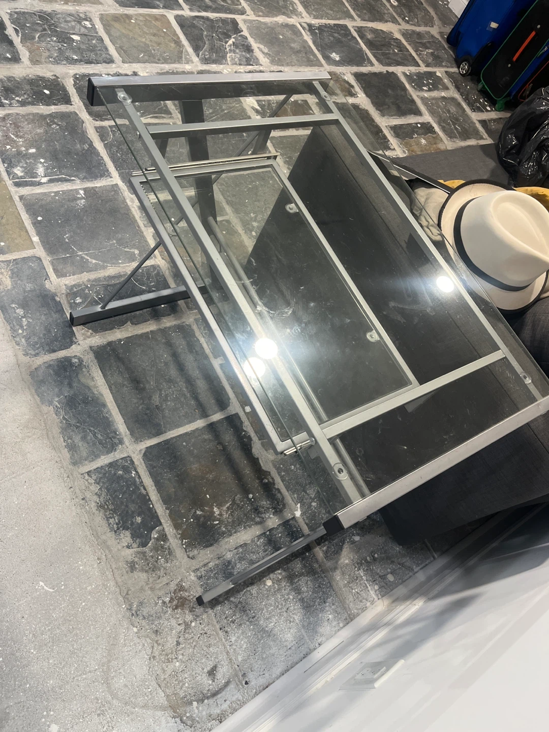 Glass Desk with chair