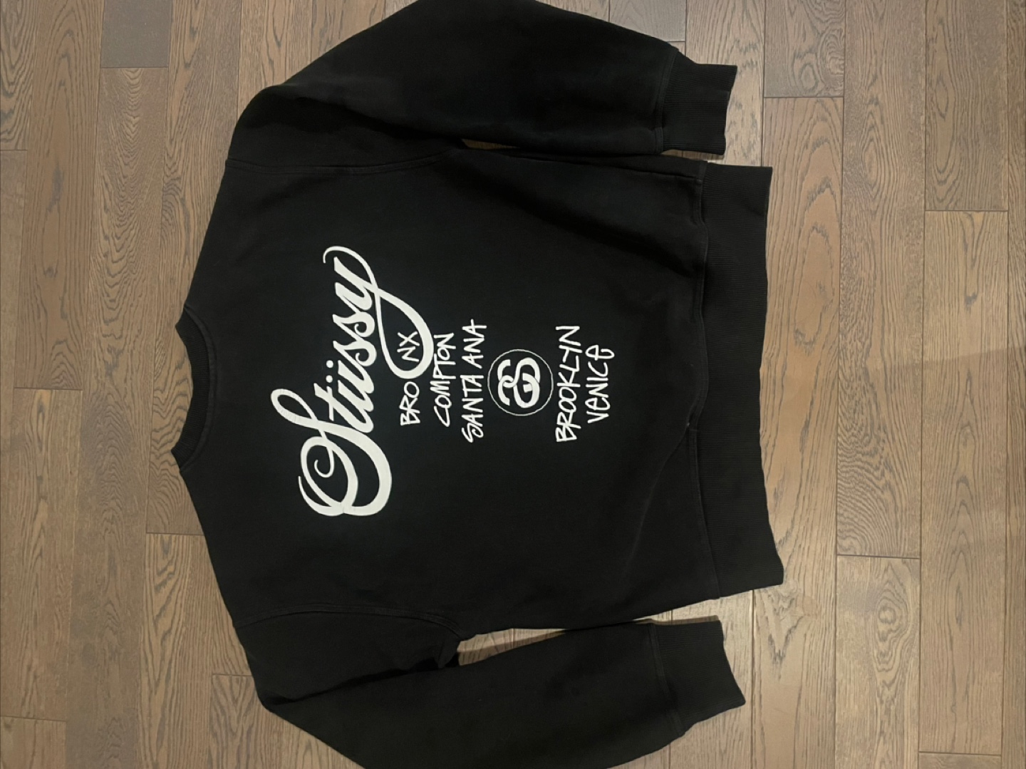 Stüssy Black Crewneck Sweatshirt， large - photo 3