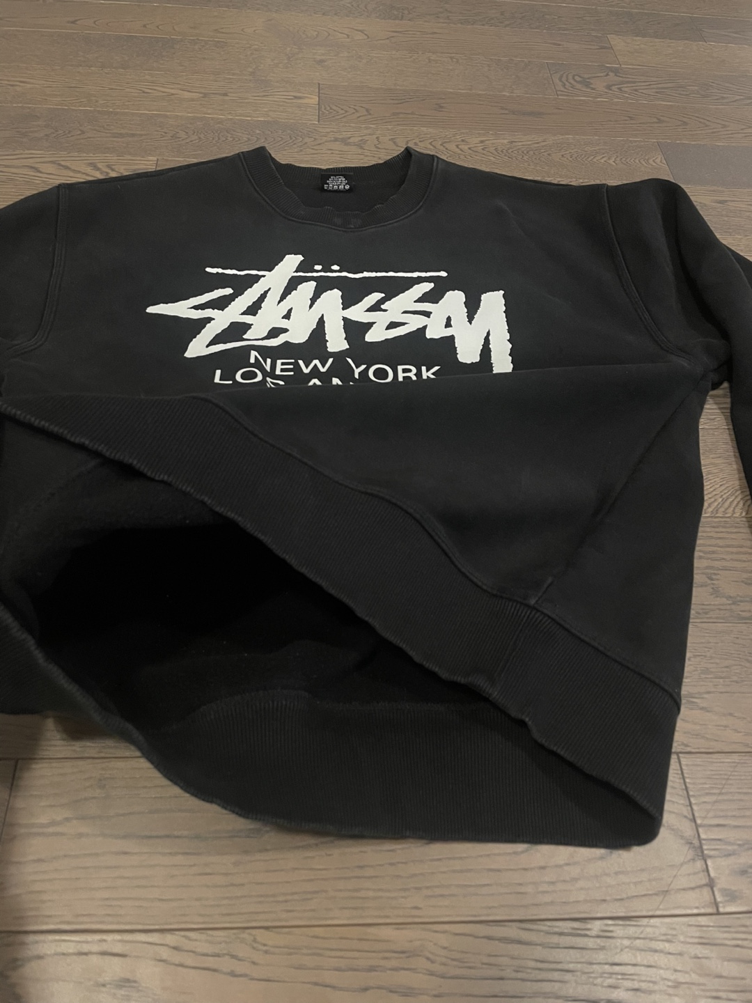 Stüssy Black Crewneck Sweatshirt， large - photo 2