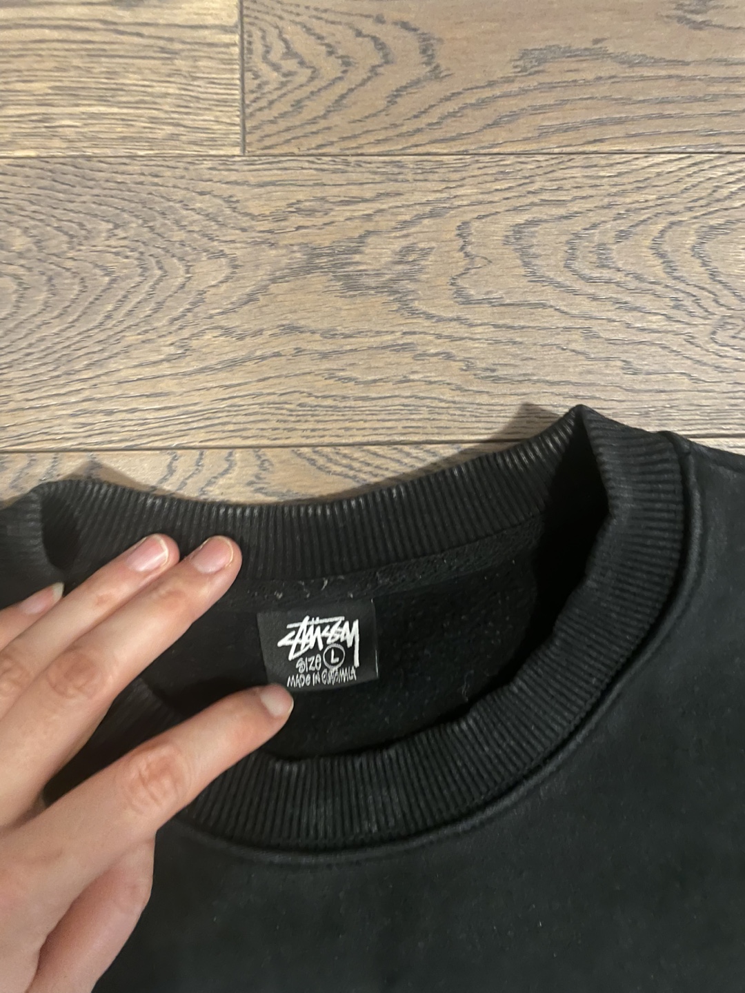 Stüssy Black Crewneck Sweatshirt， large - photo 4