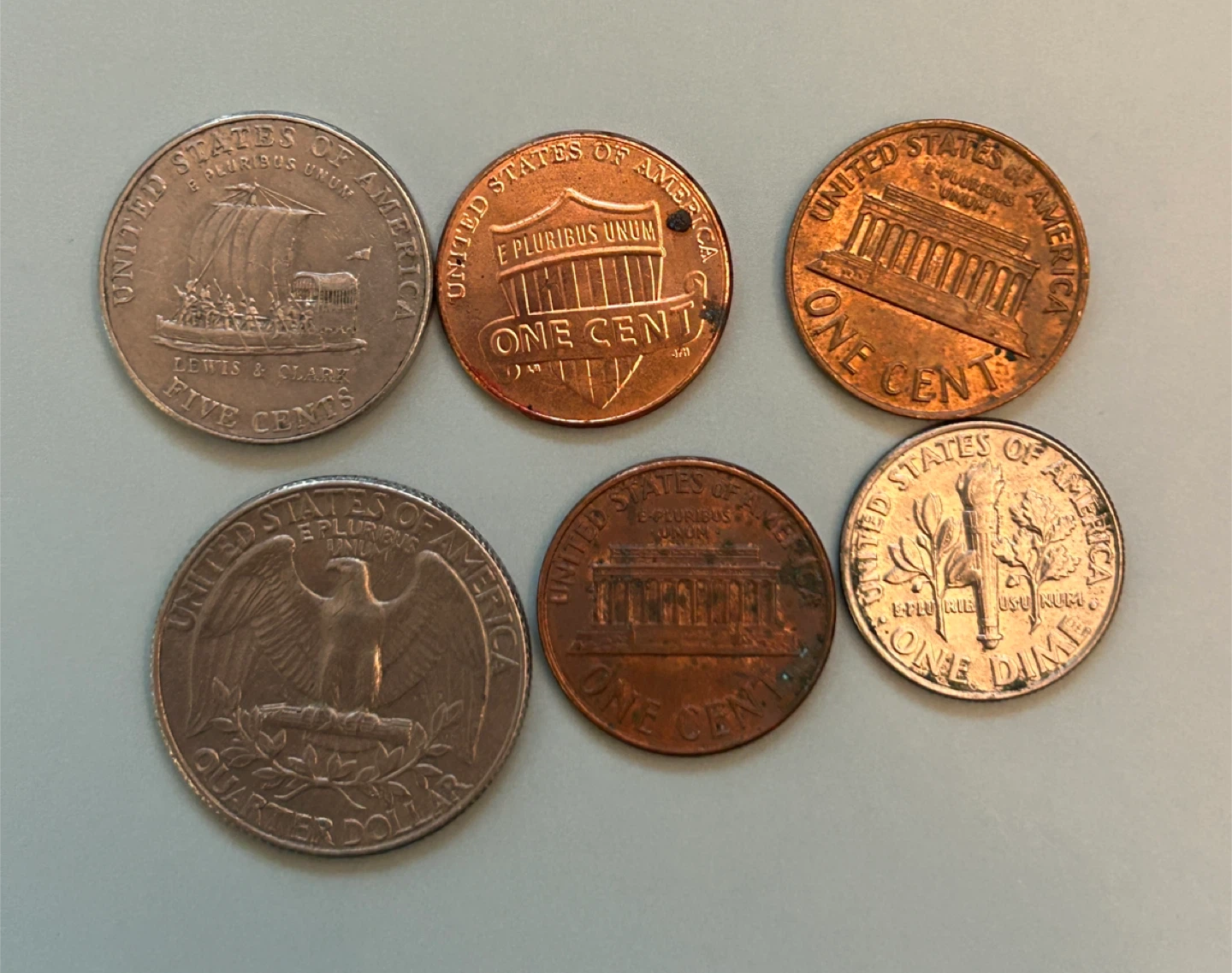 Assorted US Coins - Pennies, Nickel, Dime, Quarter - photo 2