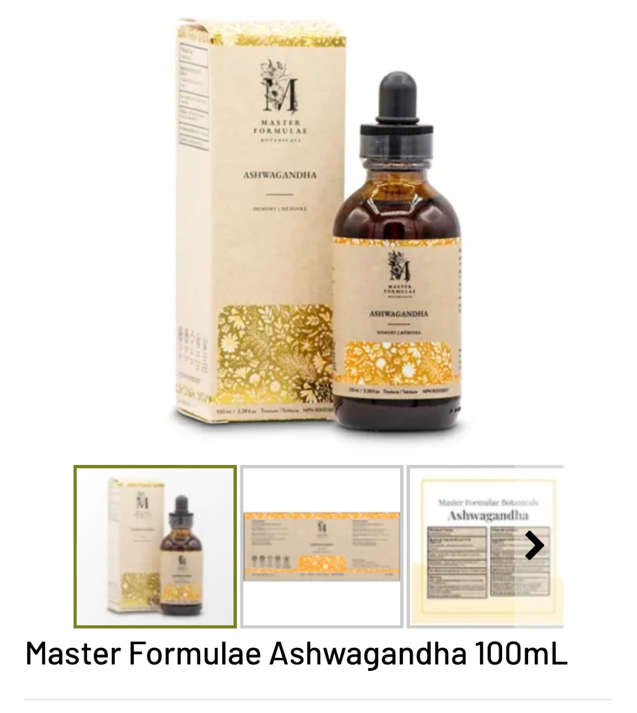 Master Formulae Ashwagandha 100ml