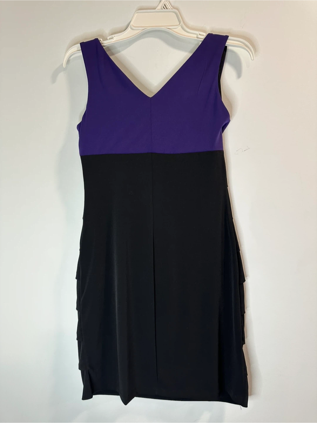 EnFocus Petite Purple & Black Tiered Dress Size 4P - photo 2