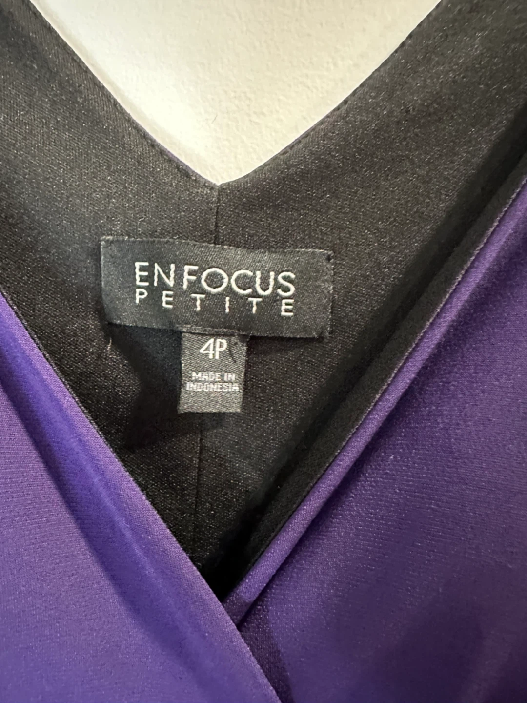 EnFocus Petite Purple & Black Tiered Dress Size 4P - photo 3
