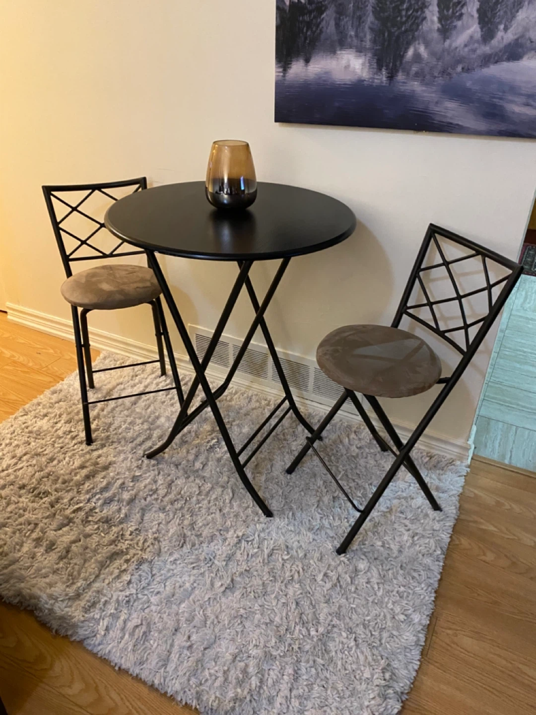 Round Folding Bistro Table with 2 Chairs - photo 4