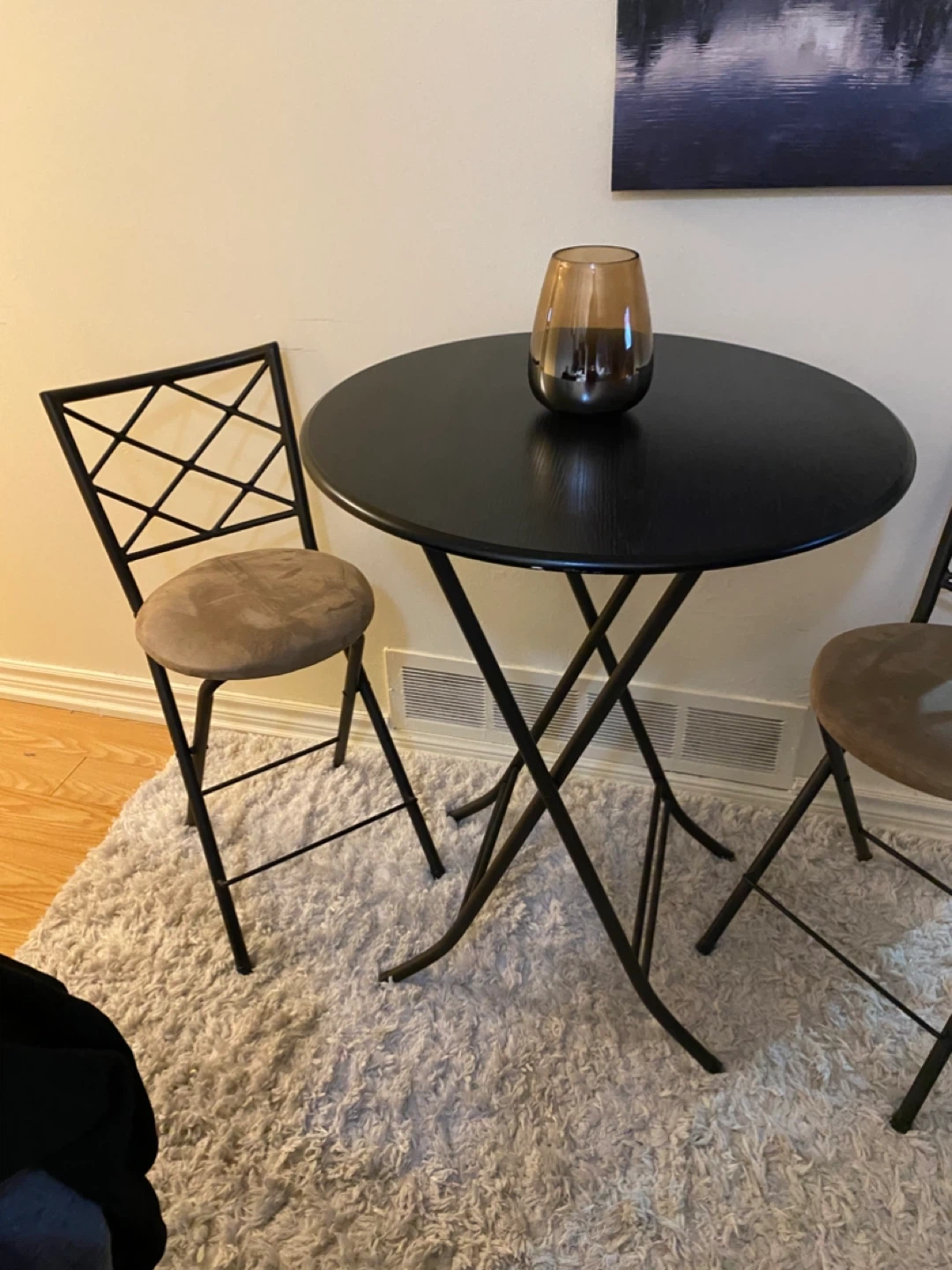 Round Folding Bistro Table with 2 Chairs - photo 2