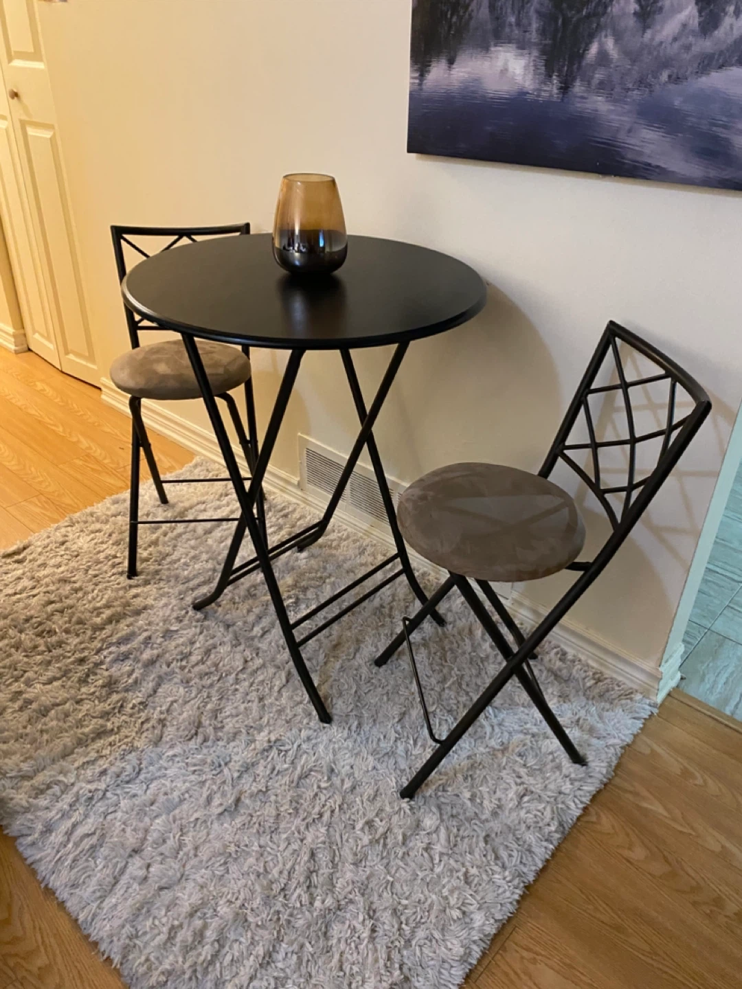 Round Folding Bistro Table with 2 Chairs - photo 5