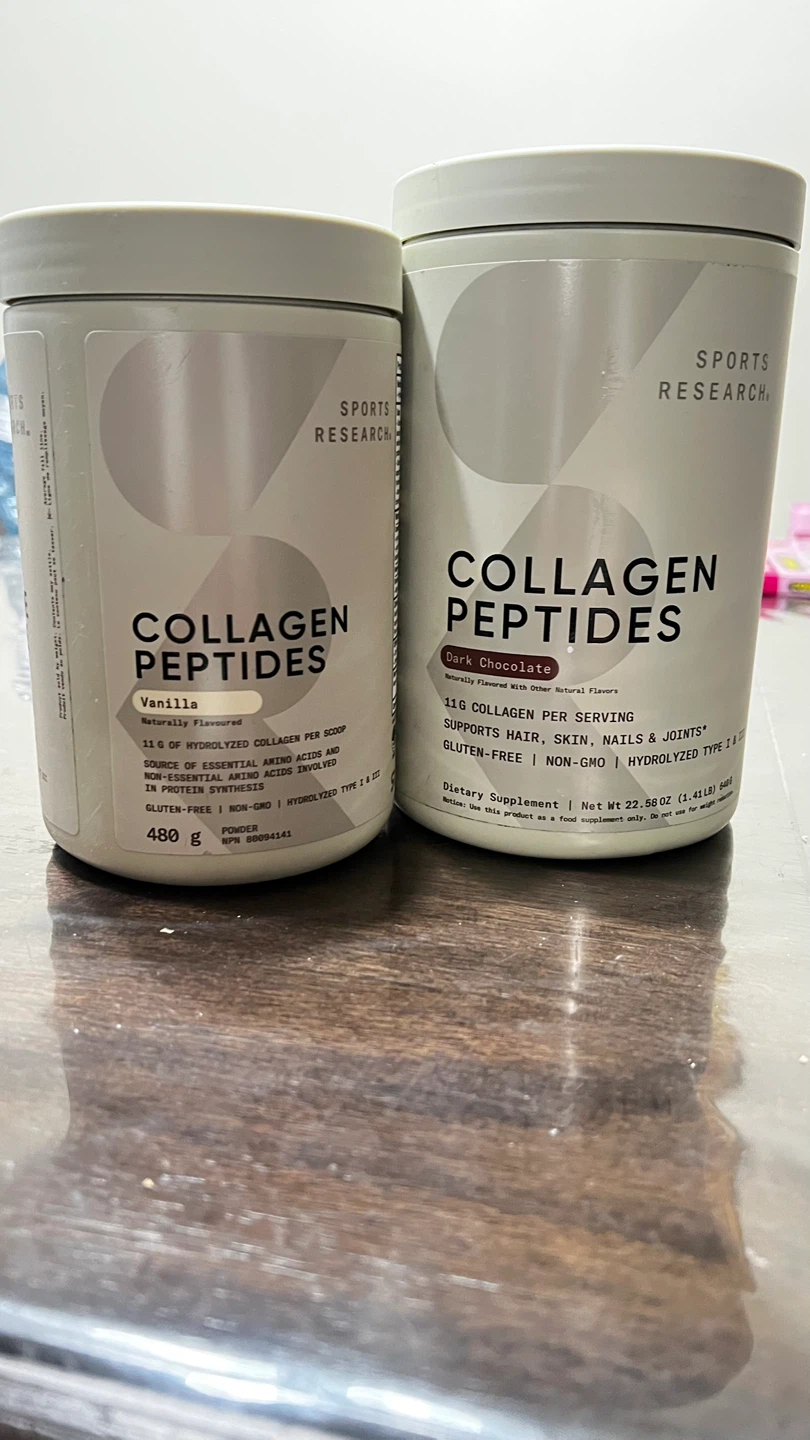 Sports Research Collagen Peptides (Vanilla & Dark Chocolate)