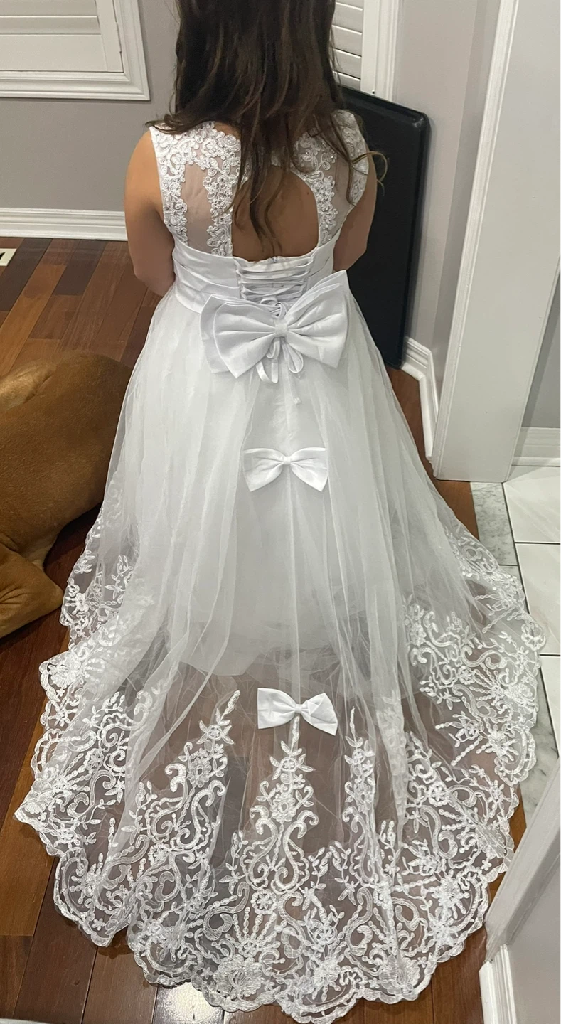 White Lace Princess Dress - Girls Size 10