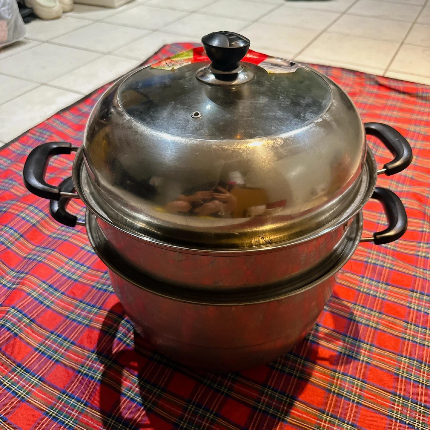 Stainless Steel Steamer Pot with 2 Inserts - photo 2