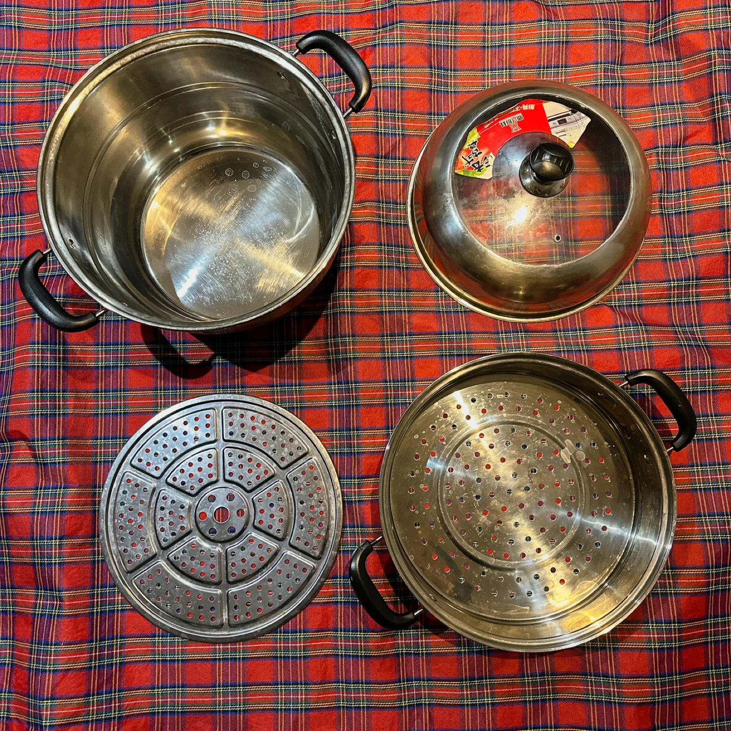 Stainless Steel Steamer Pot with 2 Inserts