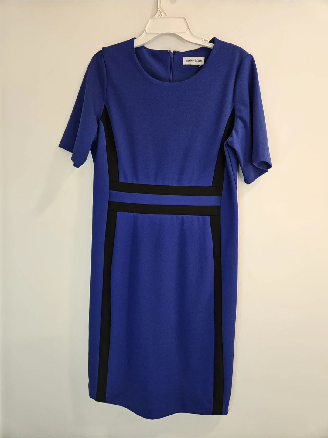 Shelby & Palmer Blue and Black Sheath Dress