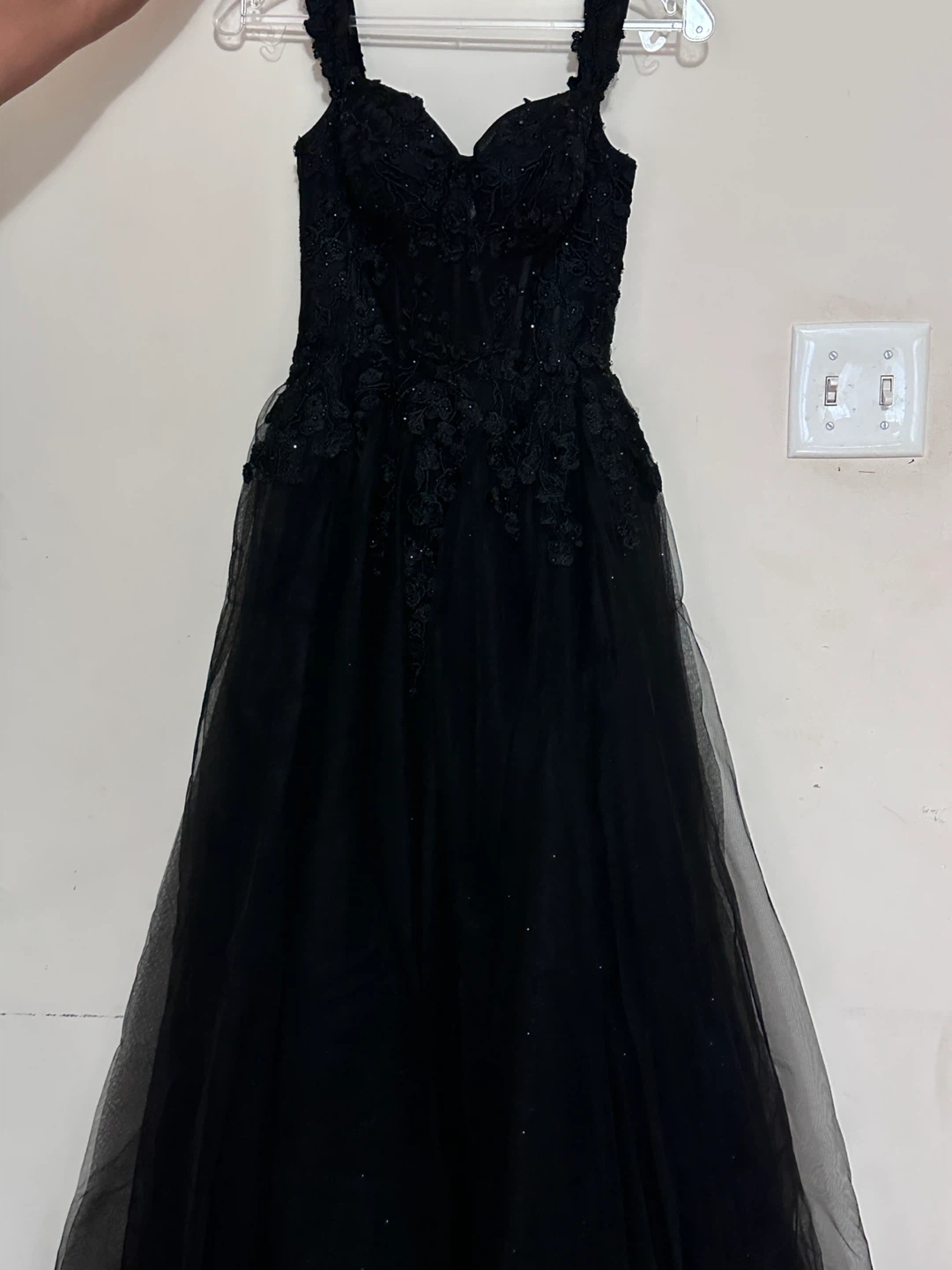 Black Formal Gown with Lace and Tulle - photo 3