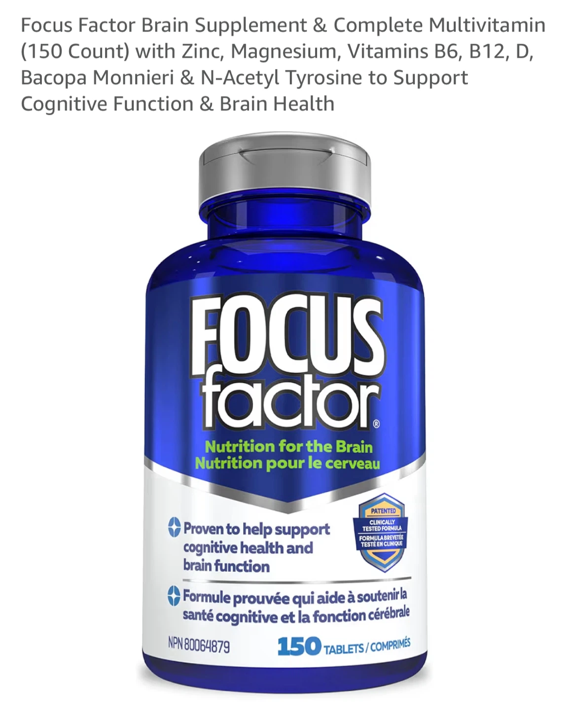 Focus Factor Brain Supplement  (150 Count)