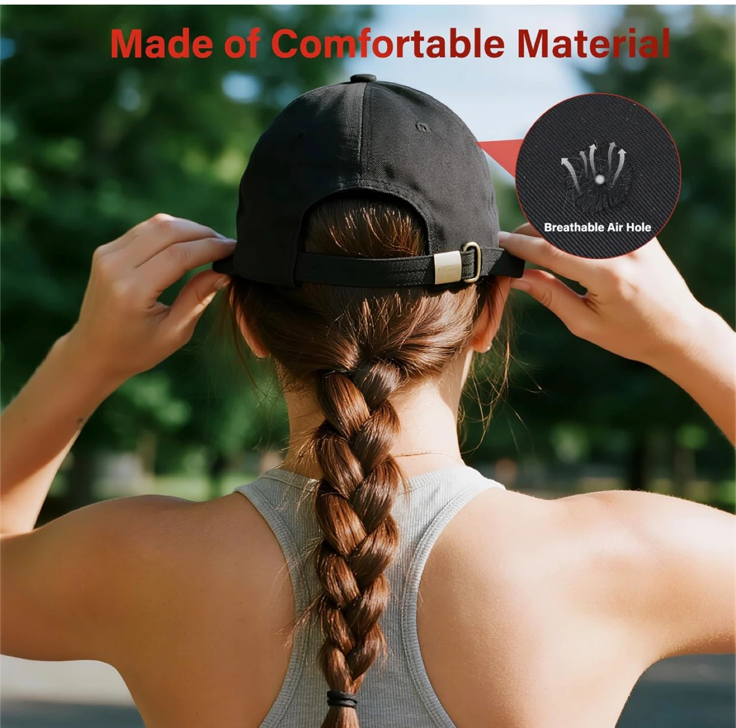 HG Black Adjustable Baseball Cap One Size Fits Most - photo 5