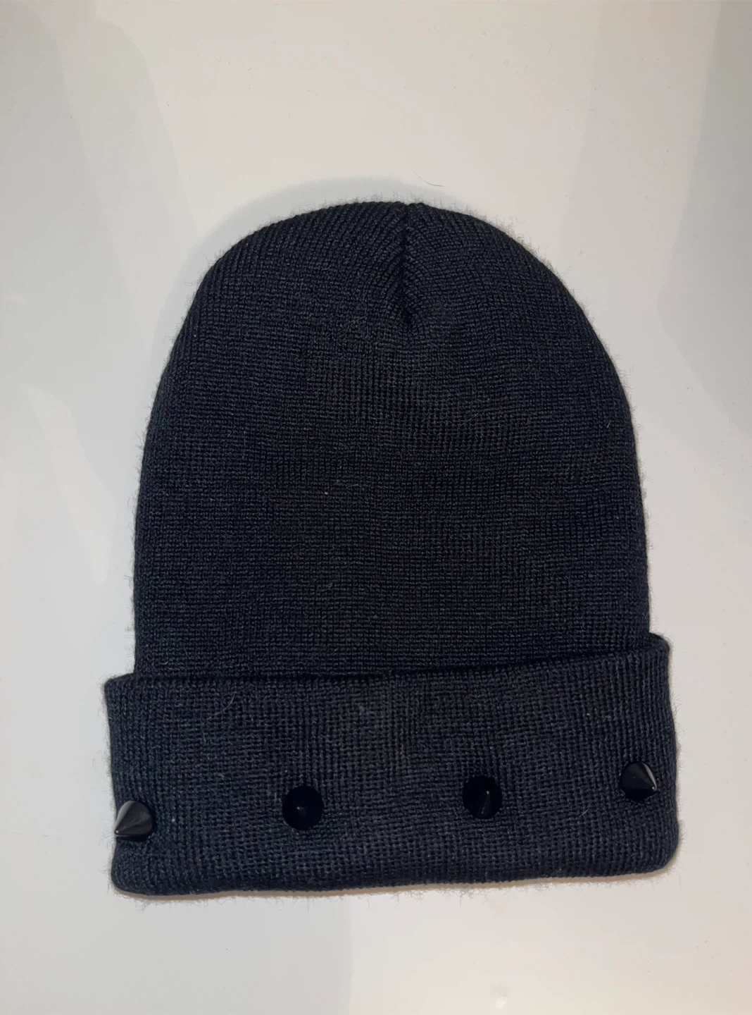 🆕Black Beanie with Studs