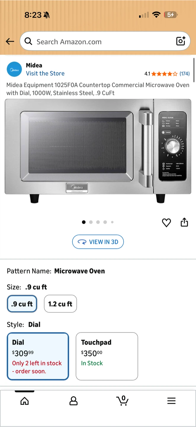 Midea 1025F0A Countertop Microwave Oven