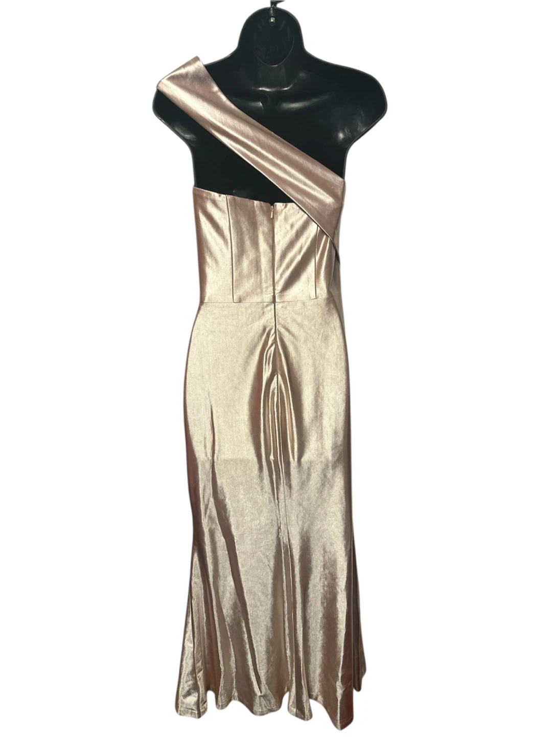 Women’s Stretch Satin One Shoulder Evening Dress - photo 5